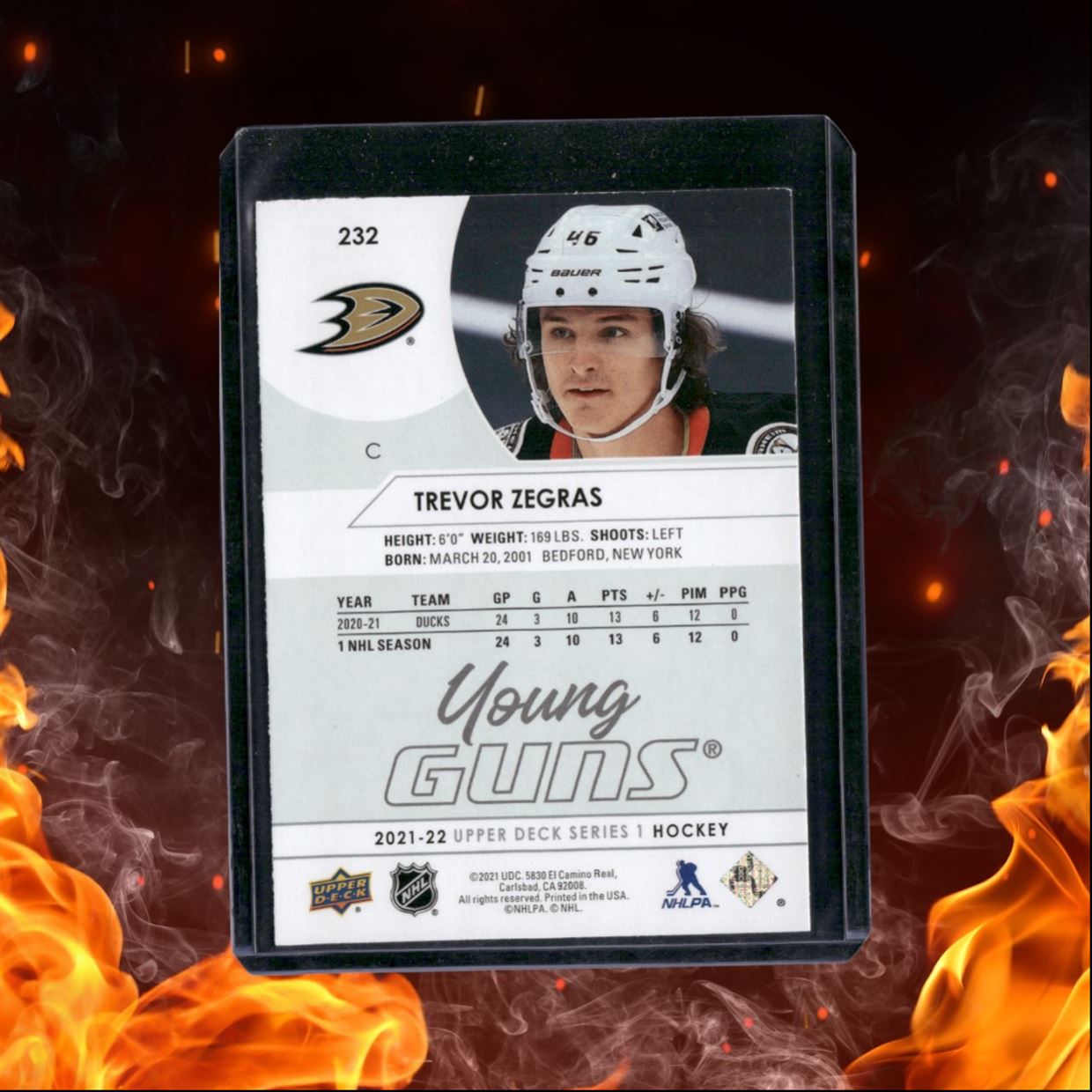 2021-22 Upper Deck Trevor Zegras Young Guns (C) Rookie #232