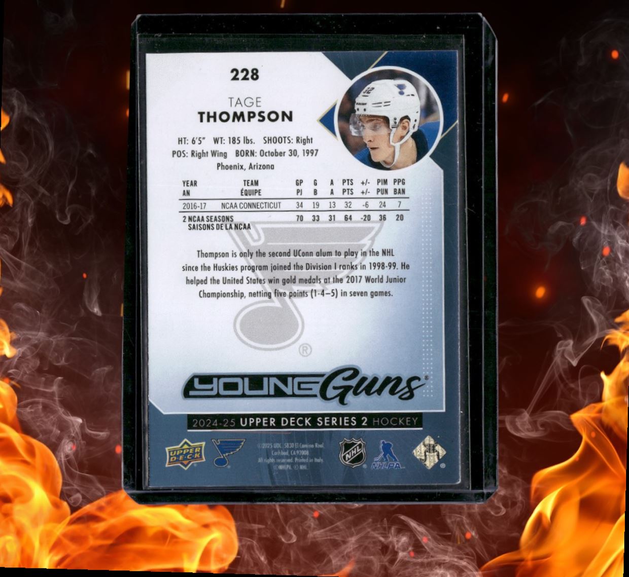 2024-25 Upper Deck Tage Thompson Young Guns Renewed (B) #228