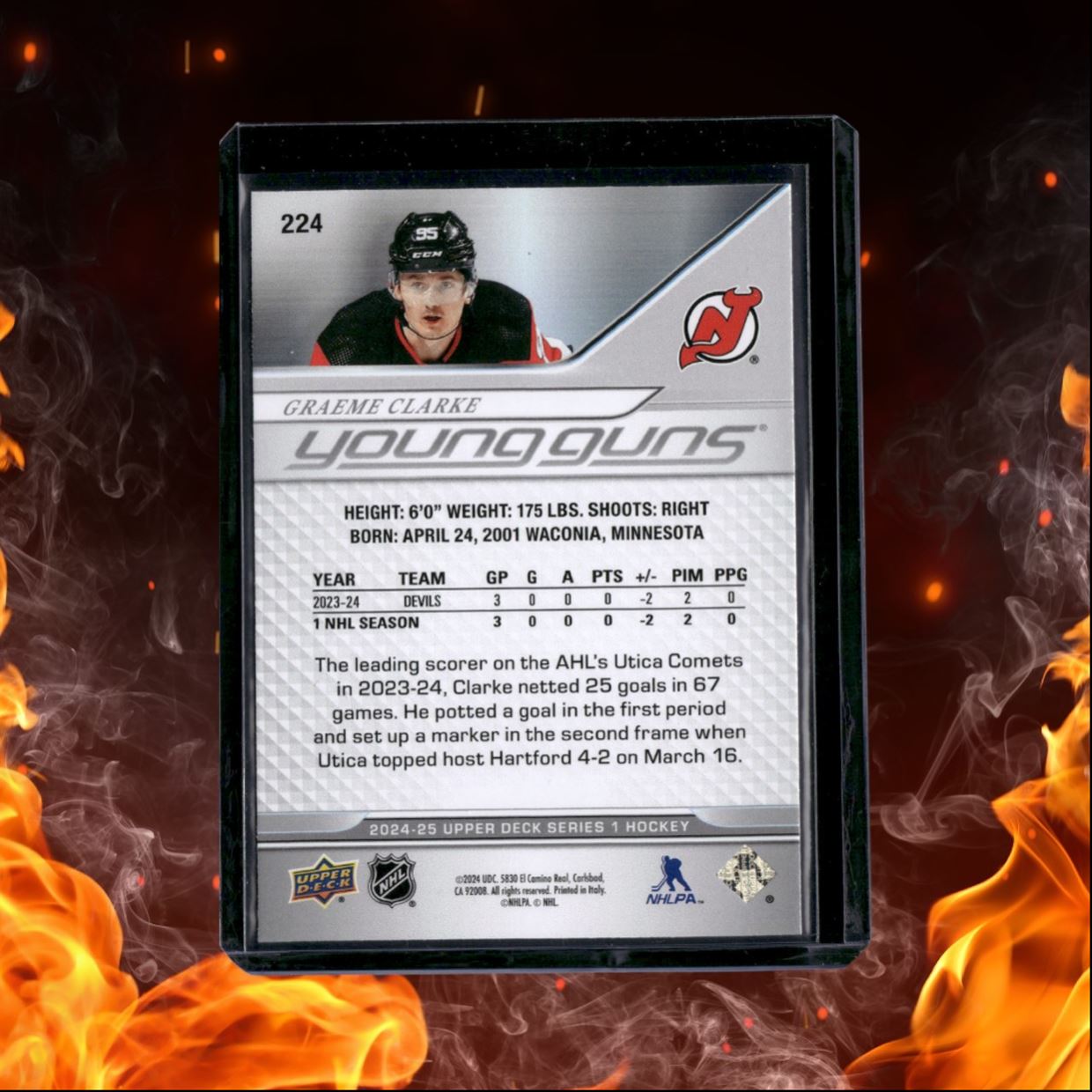 2024-25 Upper Deck Graeme Clarke Young Guns (C) Rookie #224