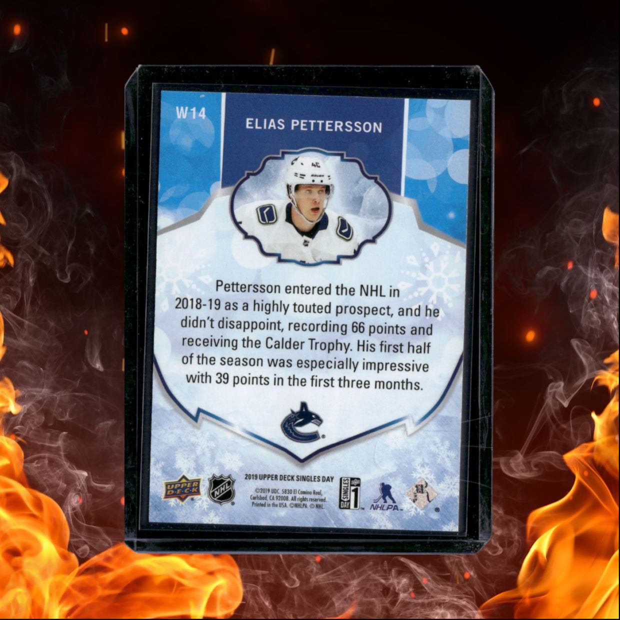 2019-20 Upper Deck Singles Day Elias Pettersson Frost Auto 20/25 #IO-EP