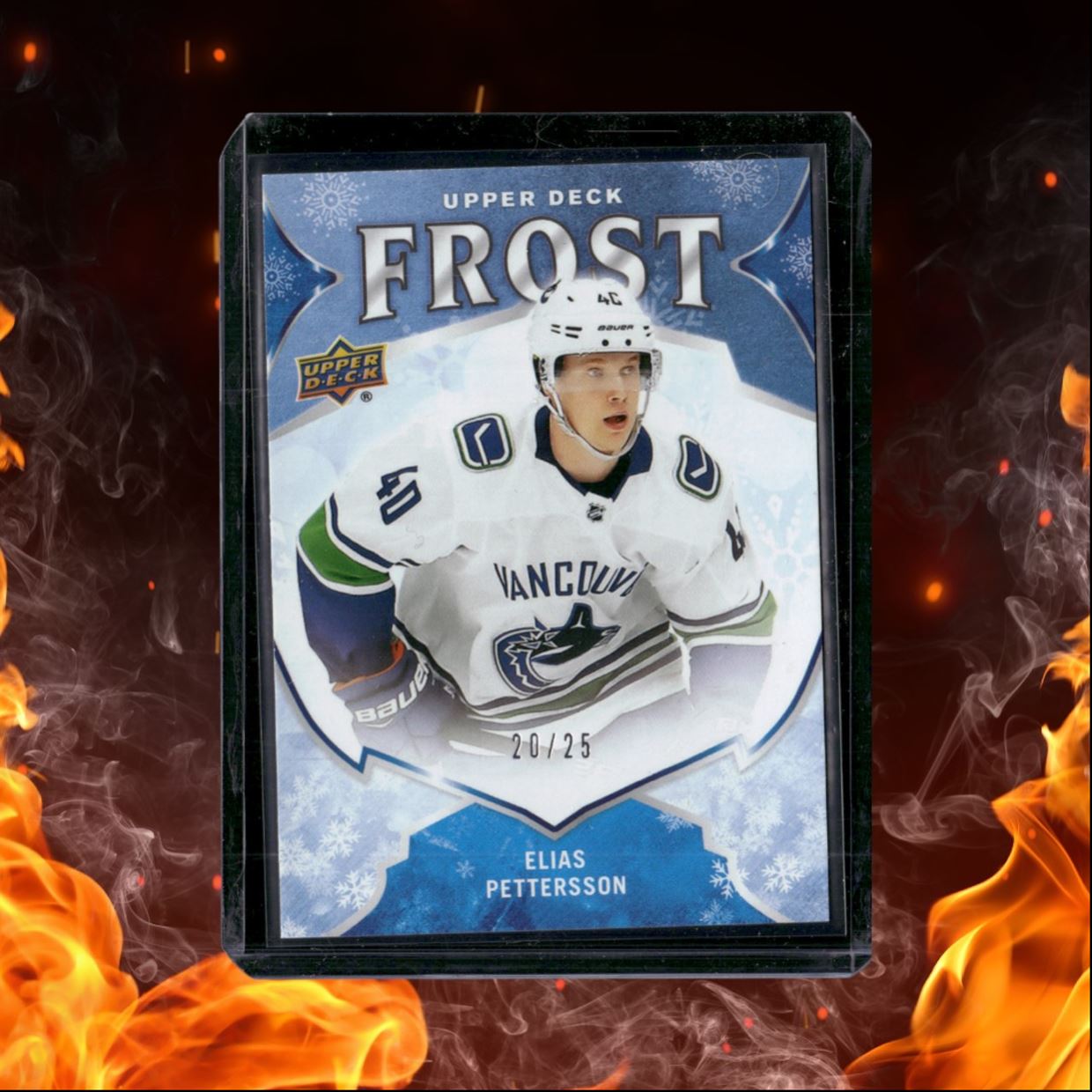 2019-20 Upper Deck Singles Day Elias Pettersson Frost Auto 20/25 #IO-EP