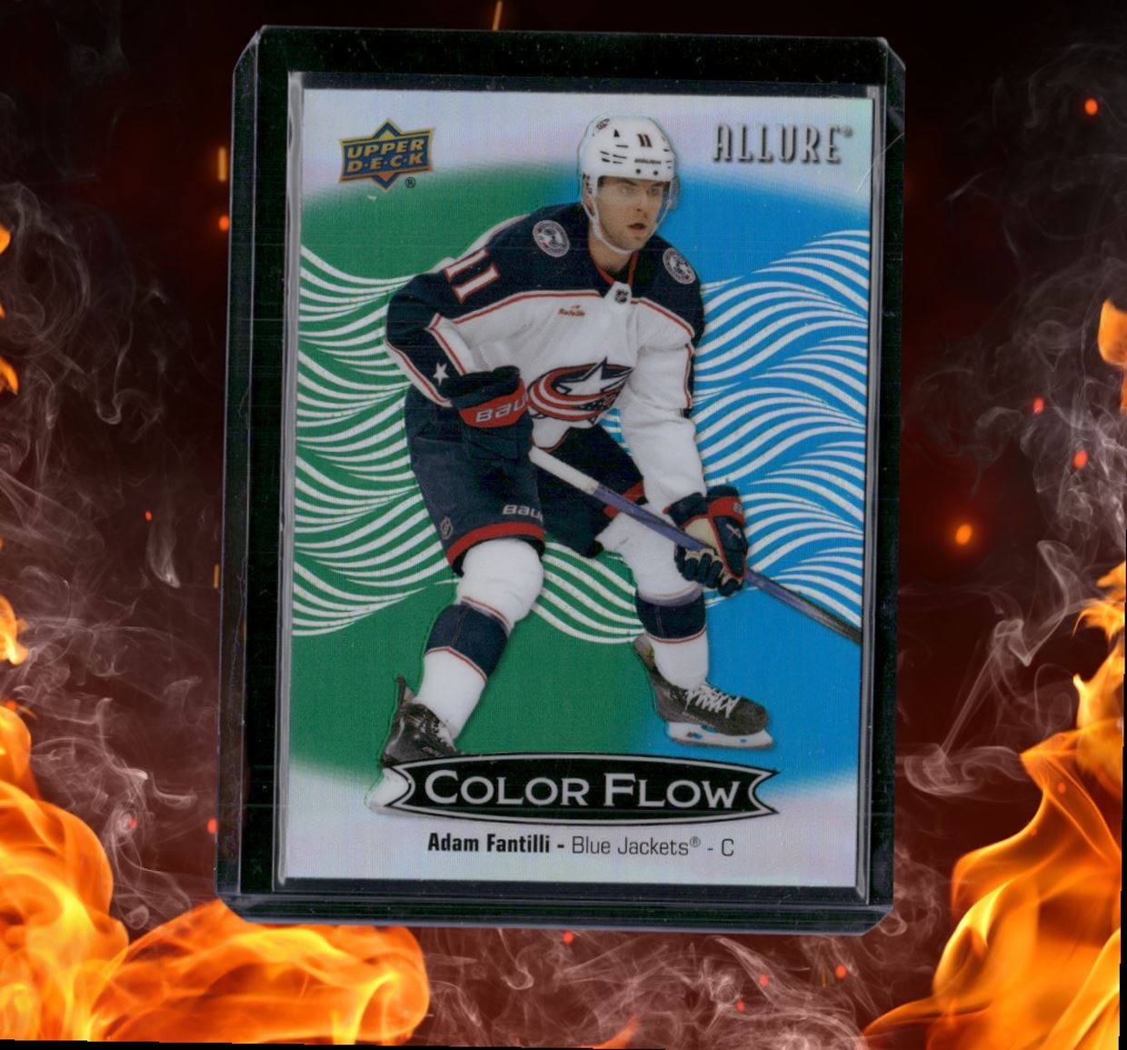 2024-25 Upper Deck Allure Adam Fantilli Color Flow Green - Blue #CFL-1