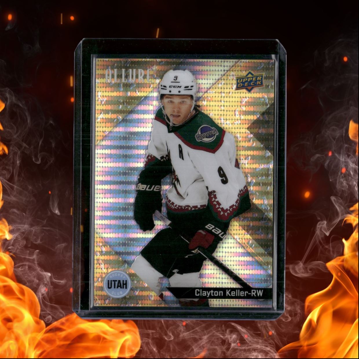 2024-25 Upper Deck Allure Clayton Keller Gold Glitter Bomb 099/199 #62