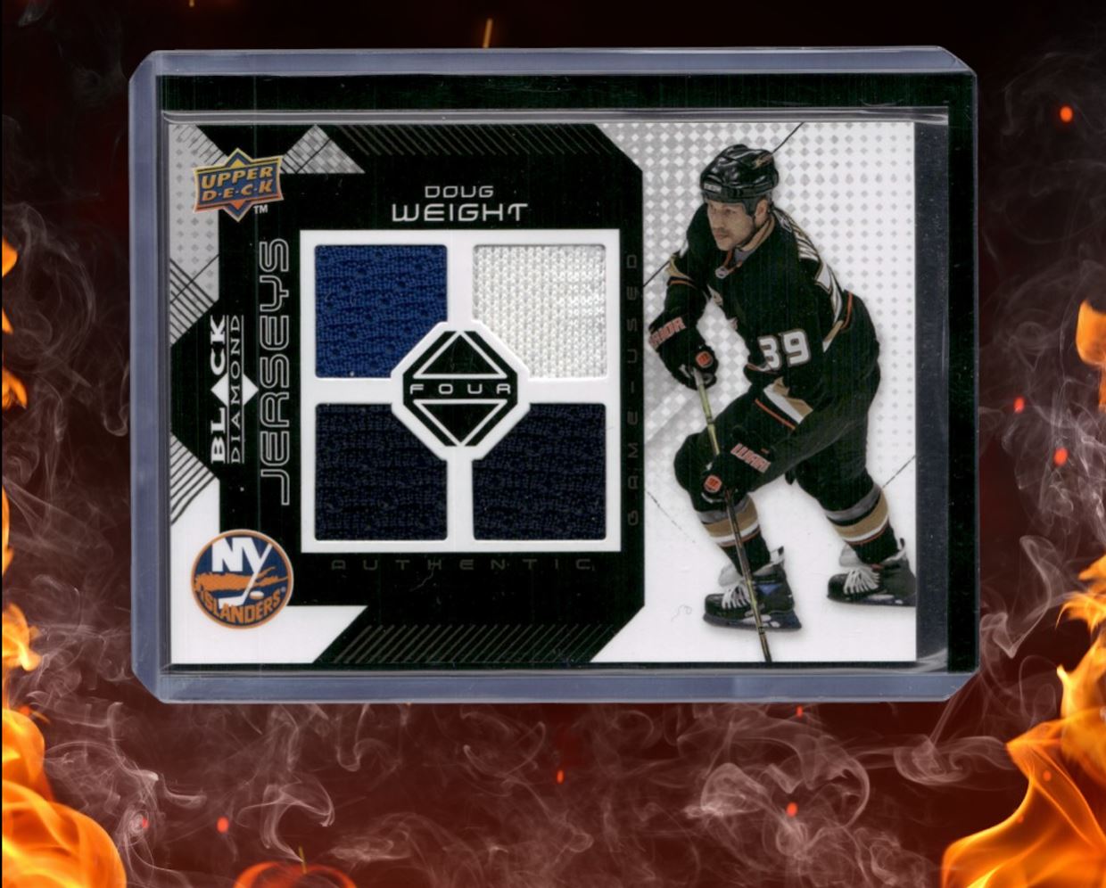 2008-09 Upper Deck Black Diamond Doug Weight Jerseys Quad #BDJ-DW