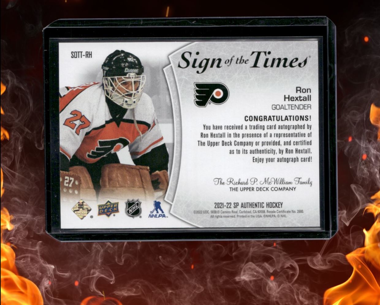 2021-22 SP Authentic Ron Hextall Sign of the Times Auto #SOTT-RH