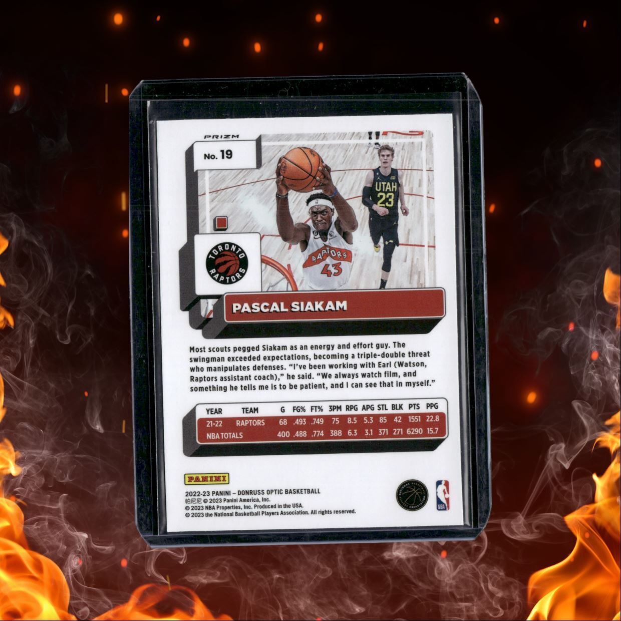 2023-24 Donruss Optic Pascal Siakam White Sparkle Prizm #19