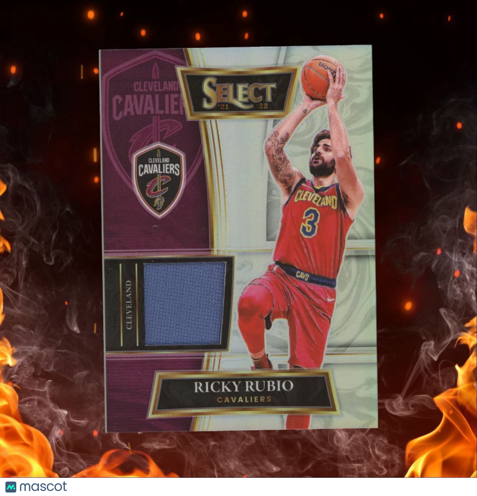 2021-22 Panini Select Ricky Rubio Selective Swatches Silver Prizm #SS-RRB