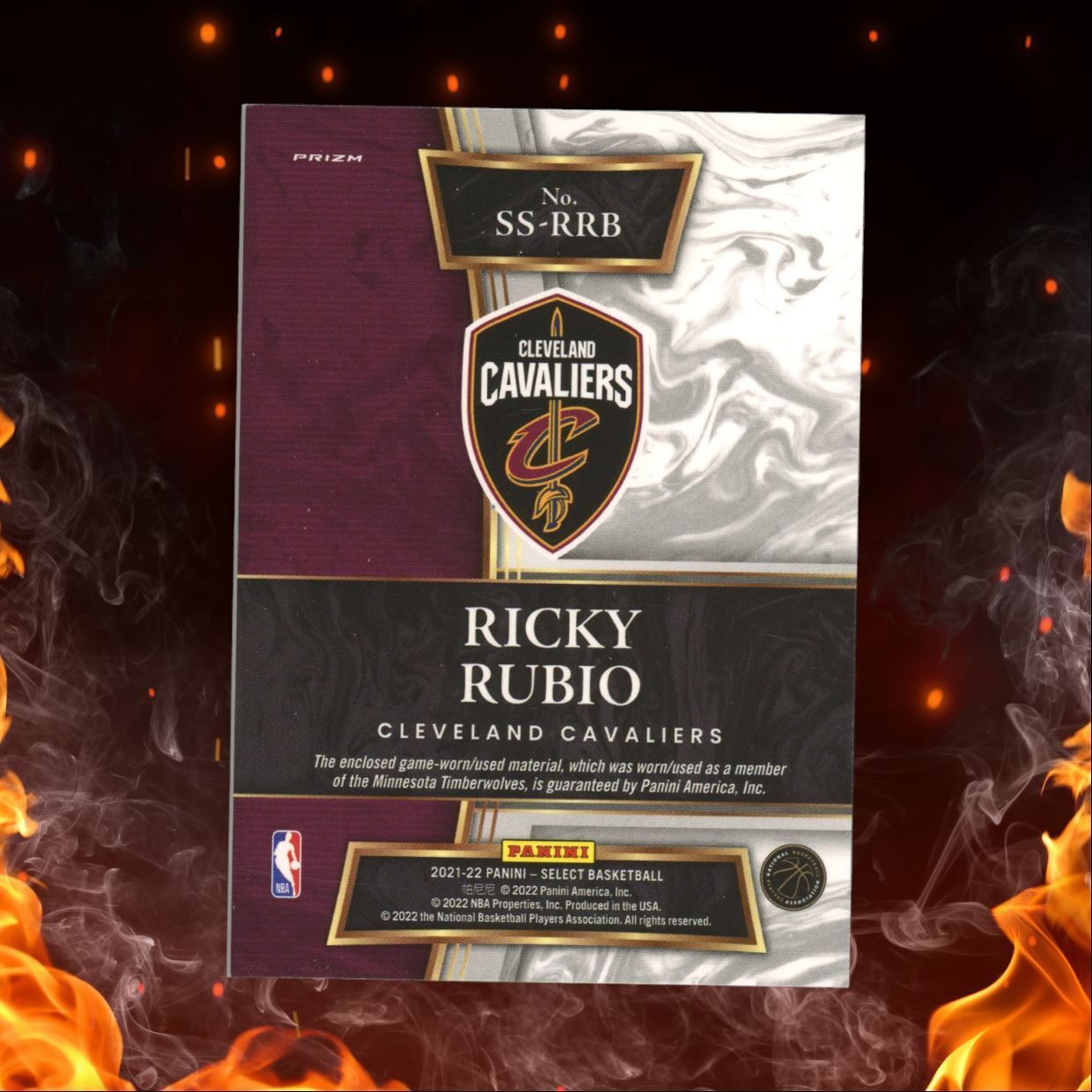 2021-22 Panini Select Ricky Rubio Selective Swatches Silver Prizm #SS-RRB