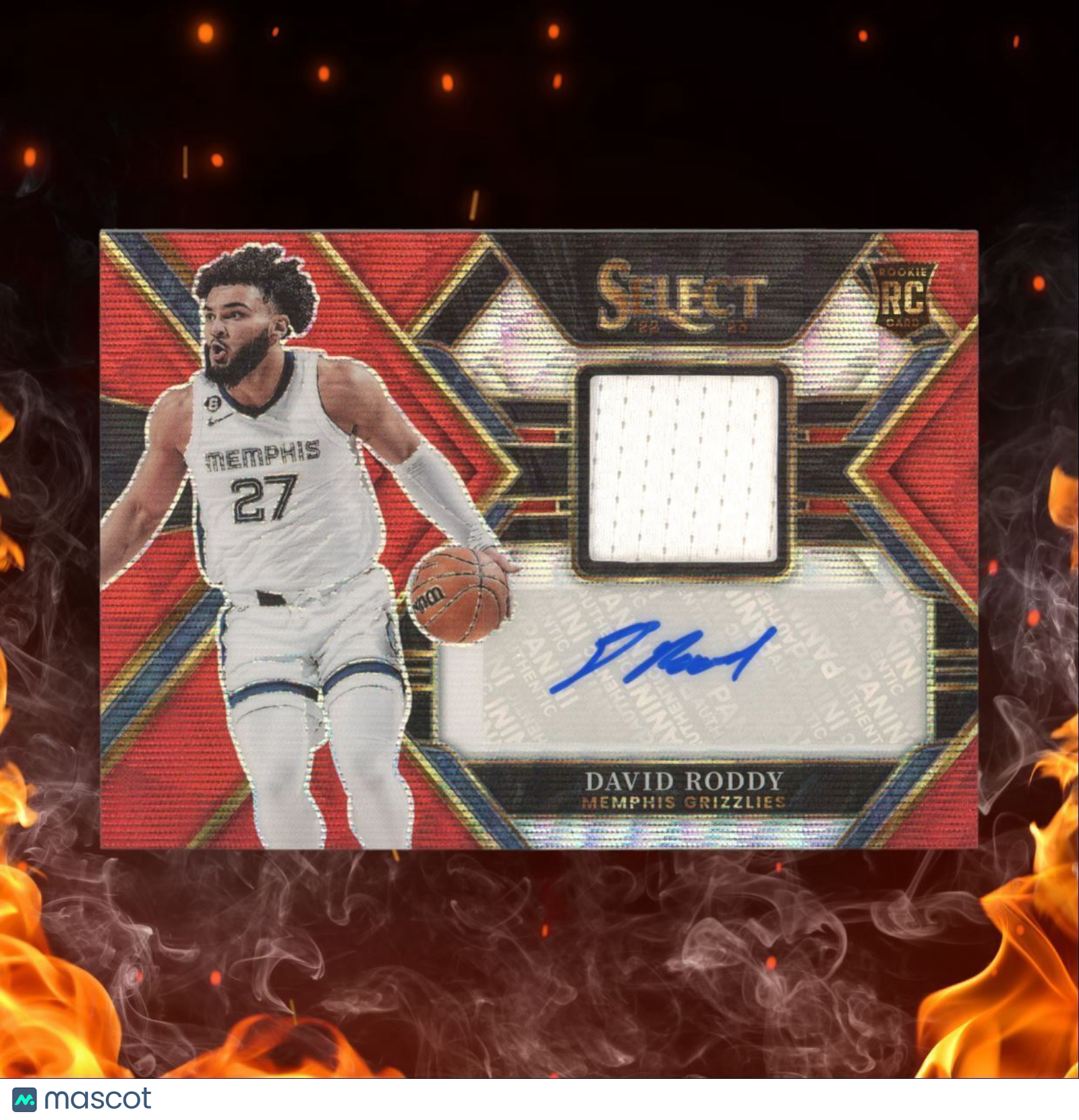 2022-23 Panini Select Rookie Jersey Autographs Red David Roddy #RJA-DVR