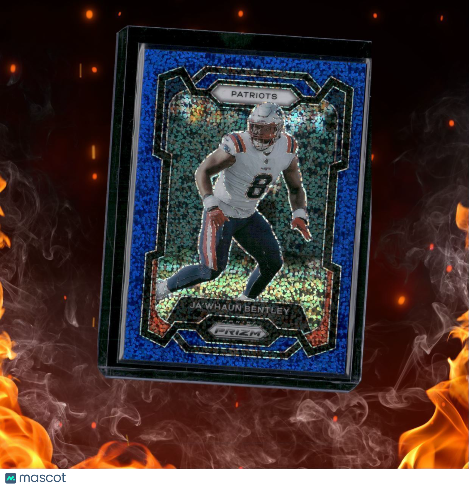 2023 Panini Prizm Ja'whaun Bentley Blue Sparkle Prizm 50/96 #202