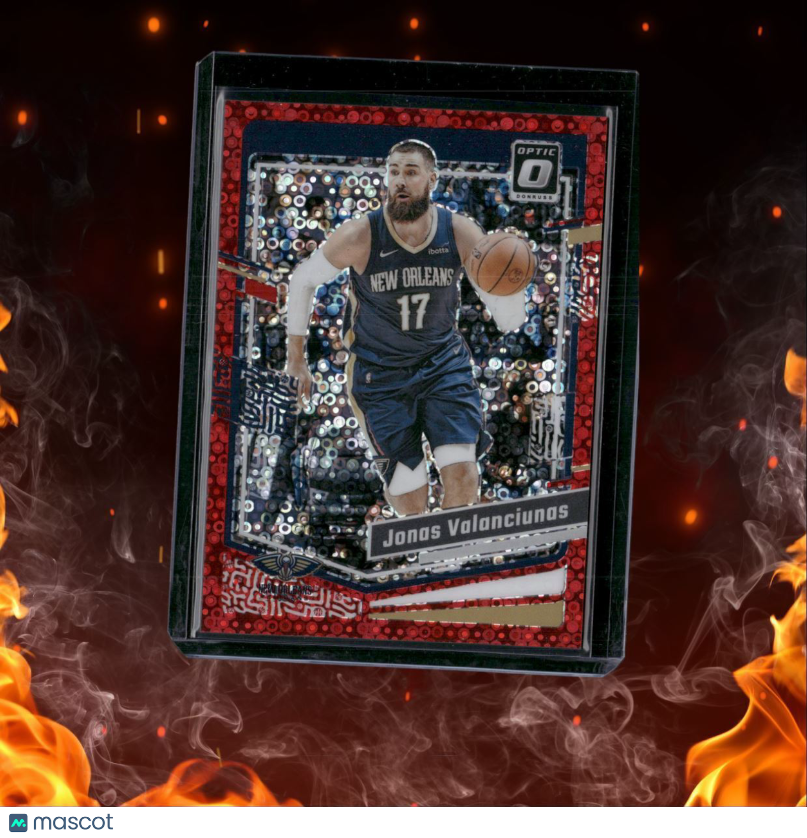 2023-24 Donruss Optic Jonas Valanciunas Red Fast Break Disco Prizm 23/75 #116