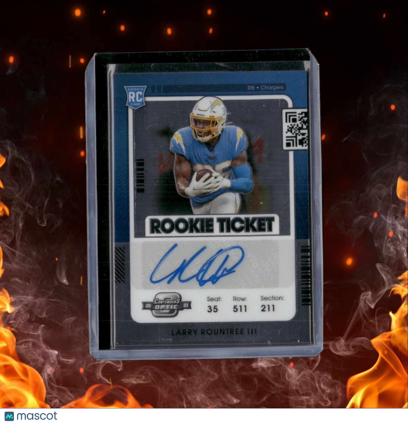 2021 Panini Contenders Optic Larry Rountree III Ticket Rookie Auto #183