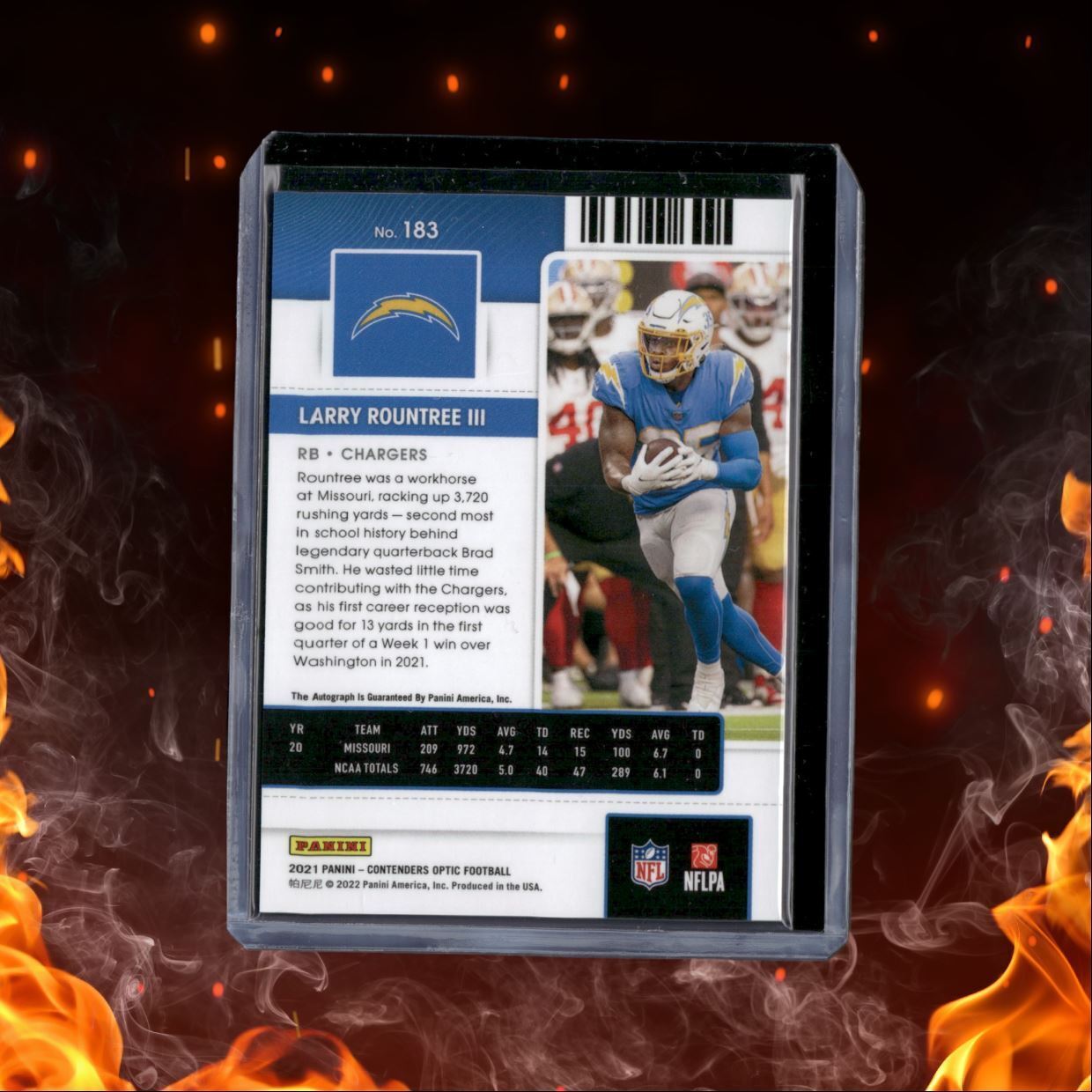 2021 Panini Contenders Optic Larry Rountree III Ticket Rookie Auto #183