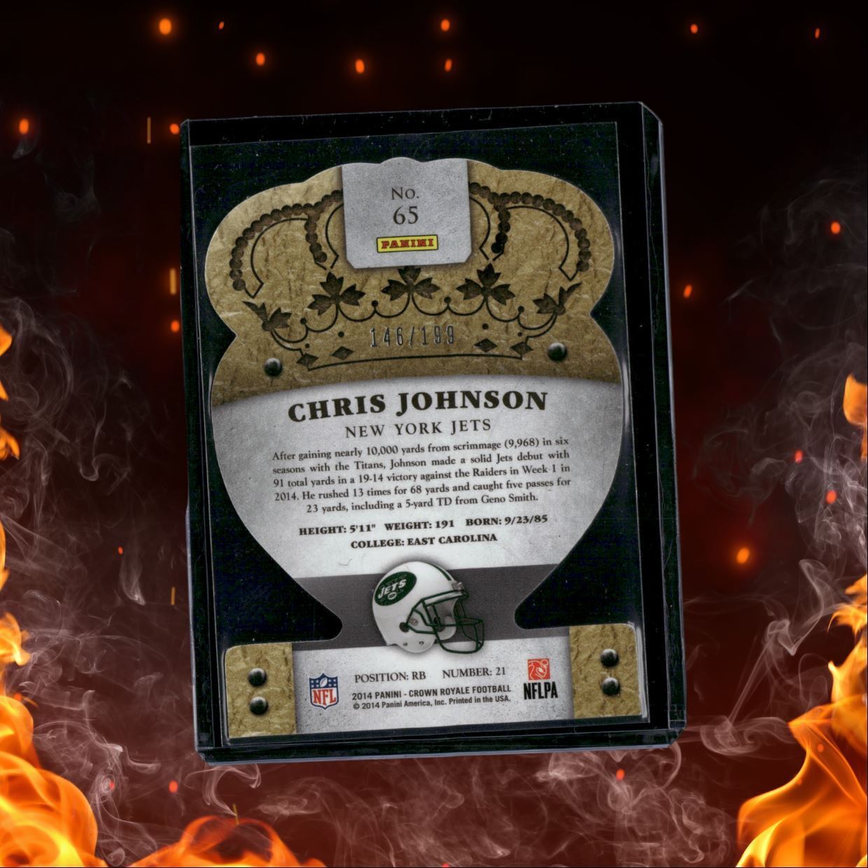 2014 Panini Crown Royale Chris Johnson Silver Holofoil 146/199 #65
