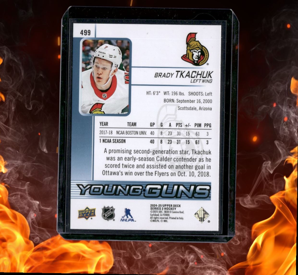 2024-25 Upper Deck Brady Tkachuk Young Guns Renewed (B) #499