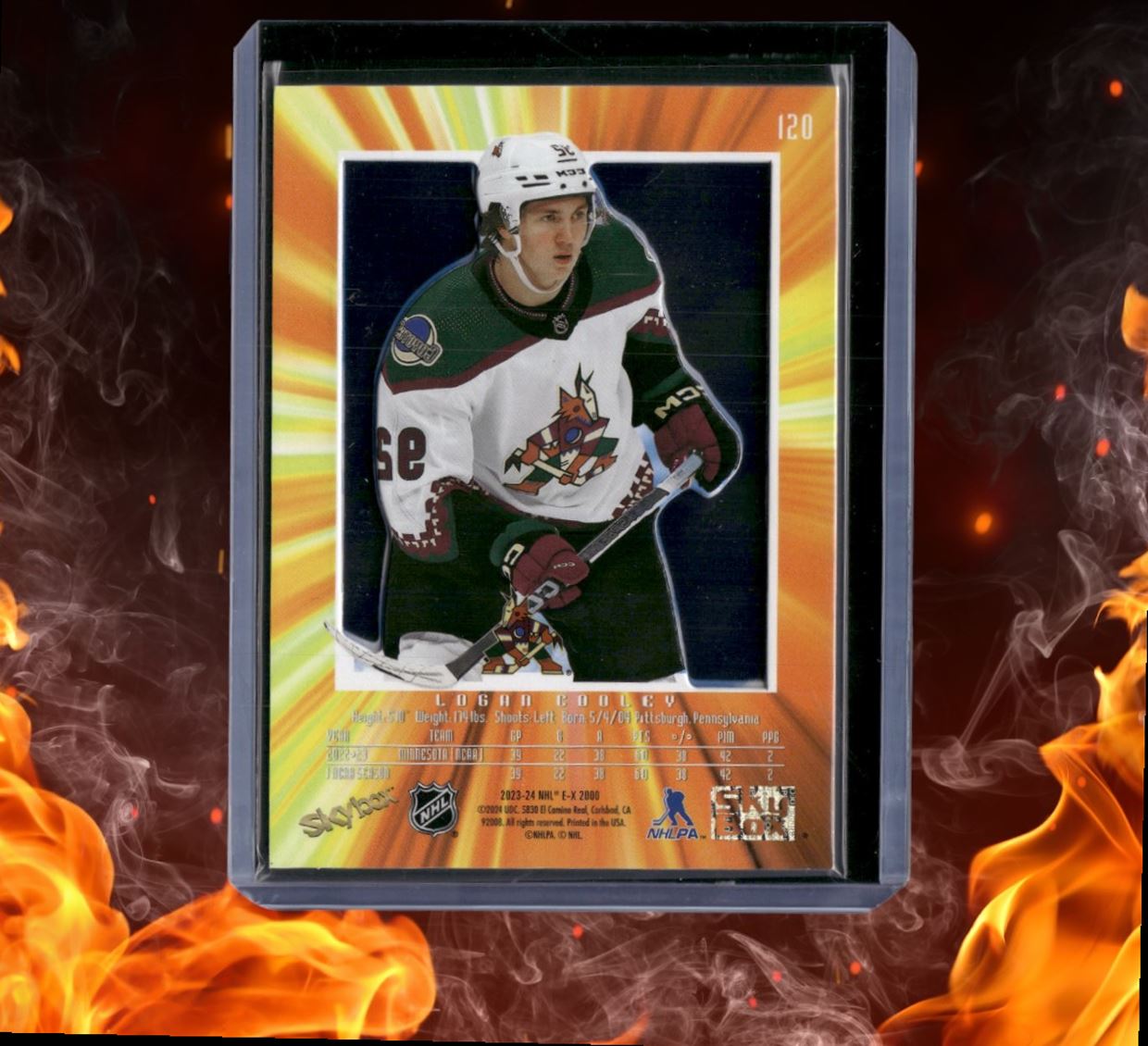 2023-24 SkyBox EX 2000 Logan Cooley (A) Rookie #120