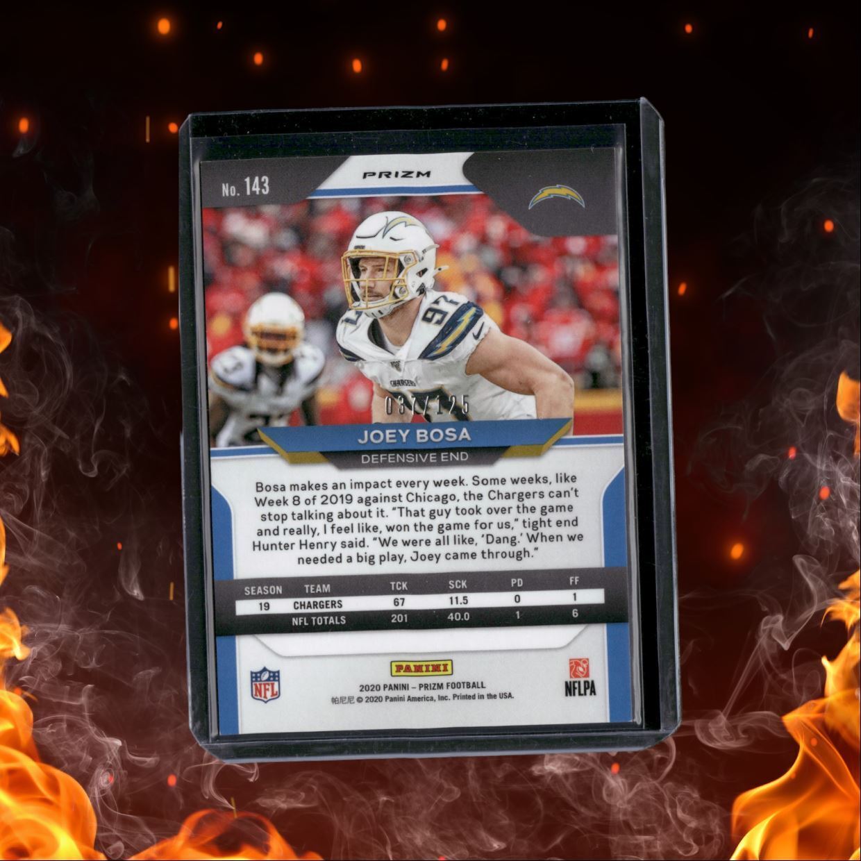 2020 Panini Prizm Joey Bosa Purple Prizm 037/125 #143