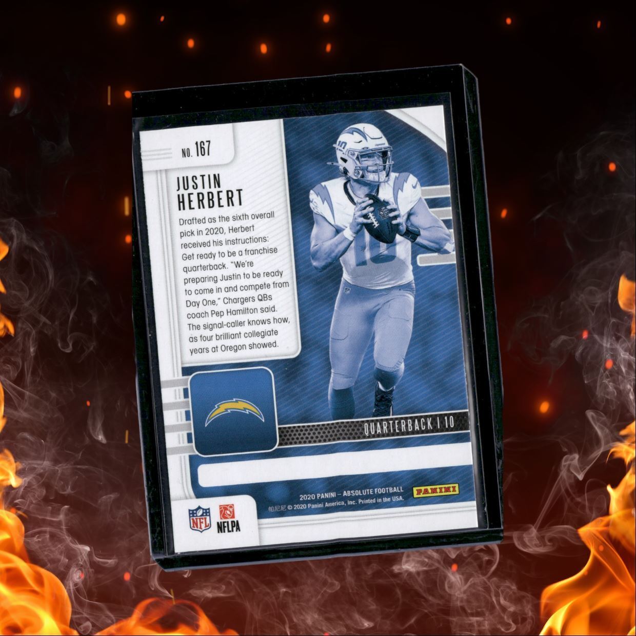 2020 Panini Absolute Justin Herbert Green Rookie #167