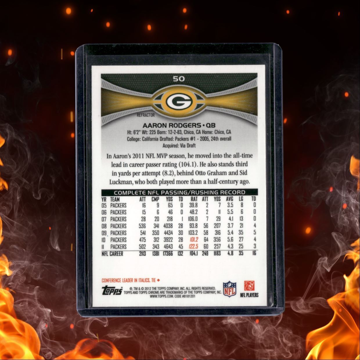 2012 Topps Chrome Aaron Rodgers Refractor #50