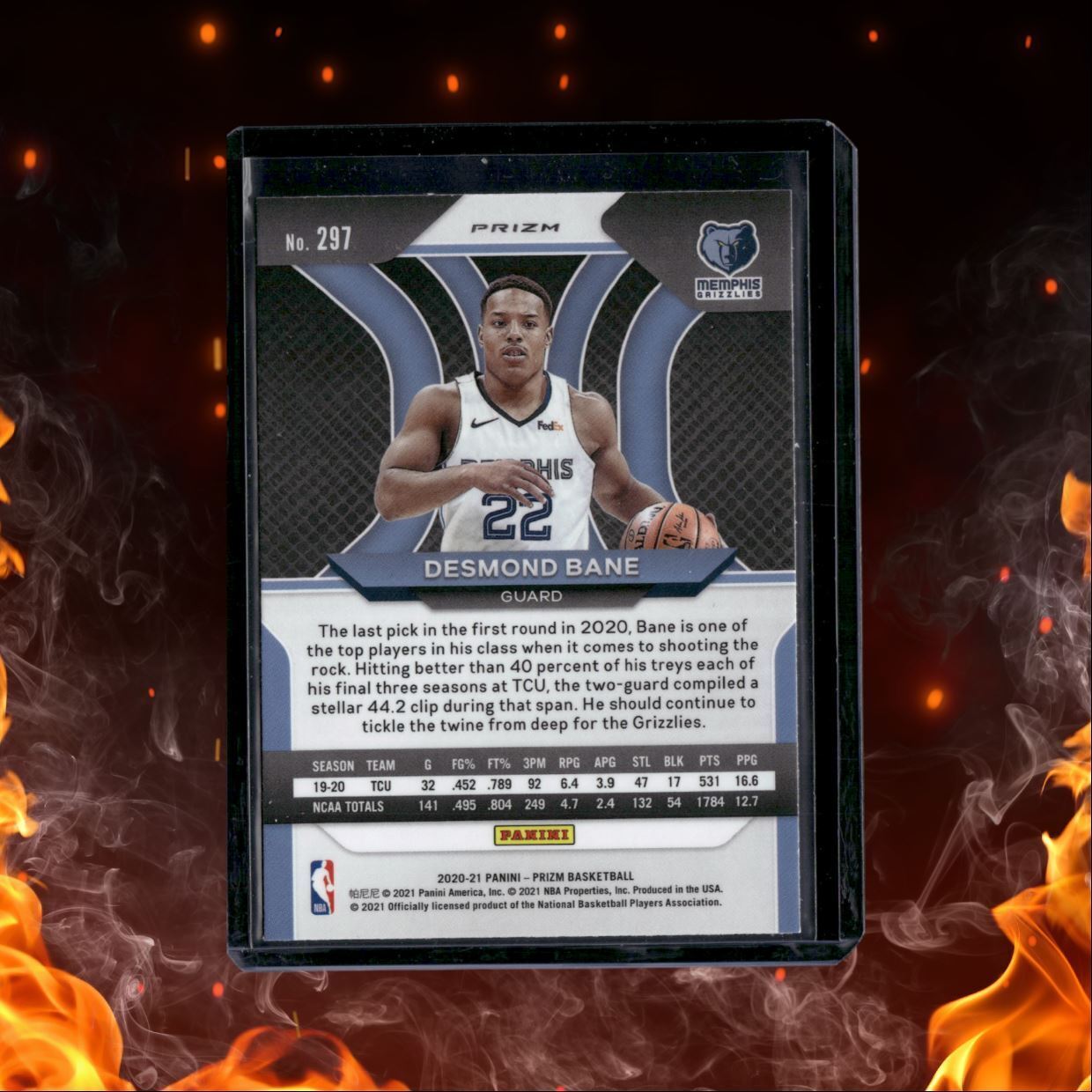 2020-21 Panini Prizm Desmond Bane Green Prizm Rookie #297