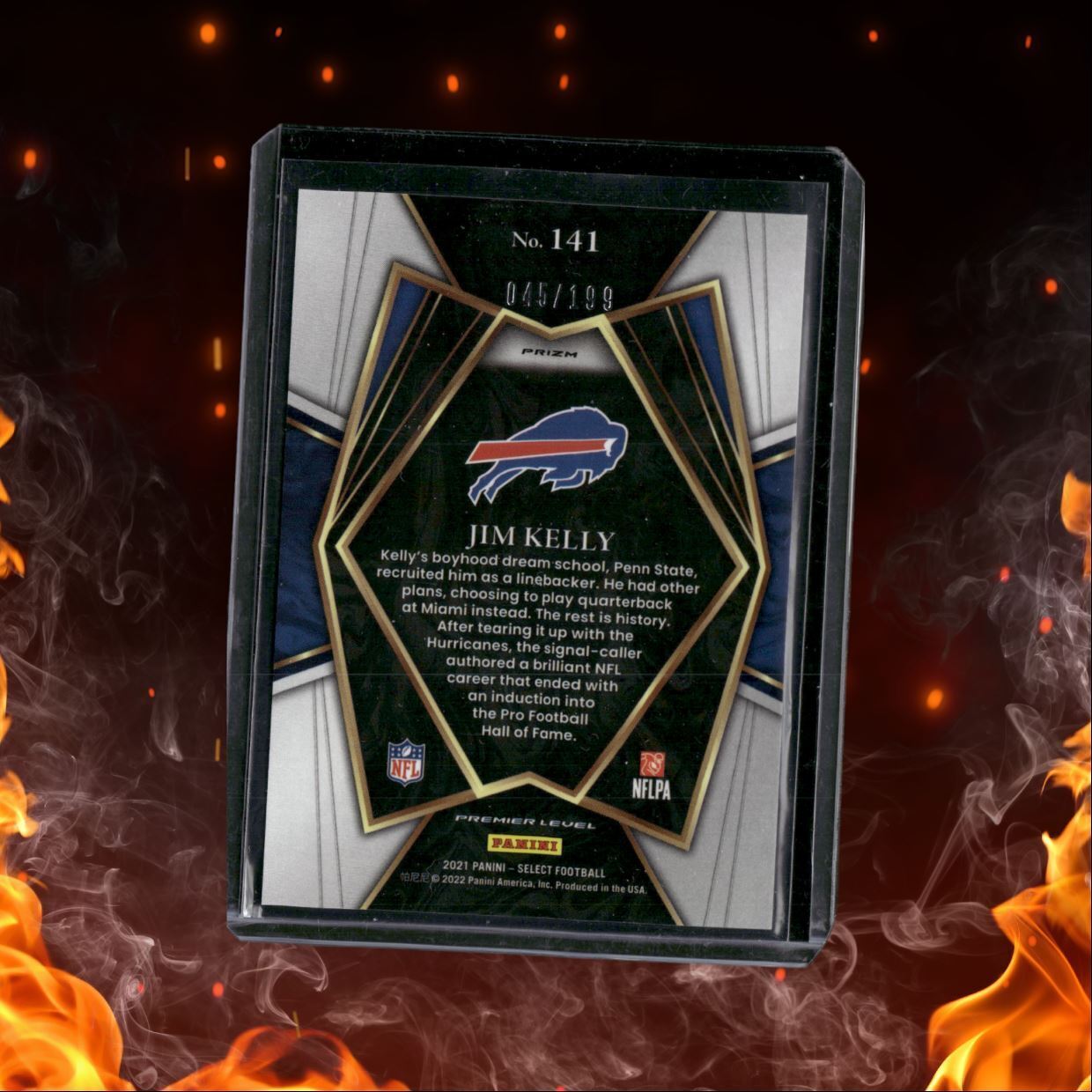 2021 Panini Select Jim Kelly Red White Blue Prizm 045/199 #141