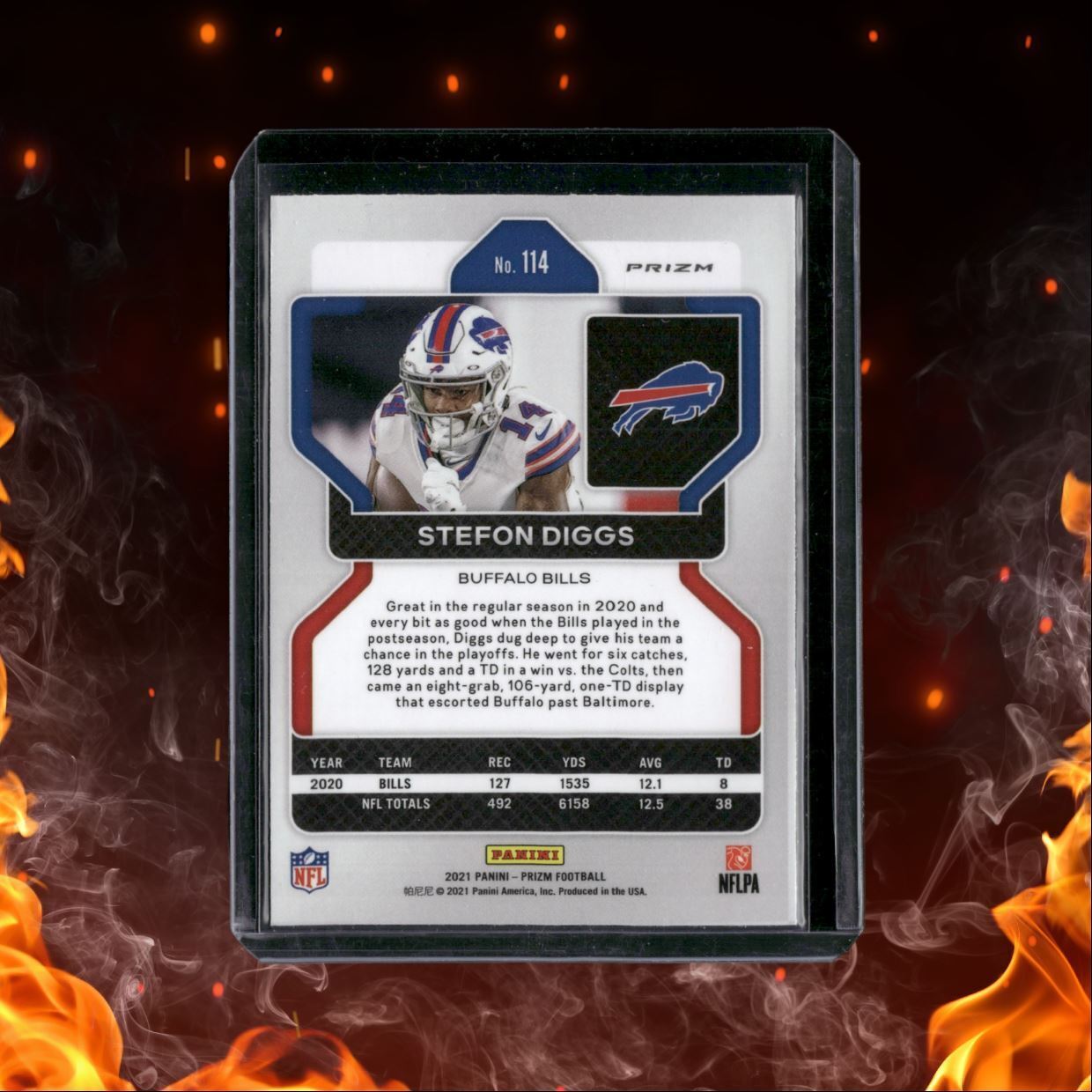 2021 Panini Prizm Stefon Diggs Lazer Prizm #114