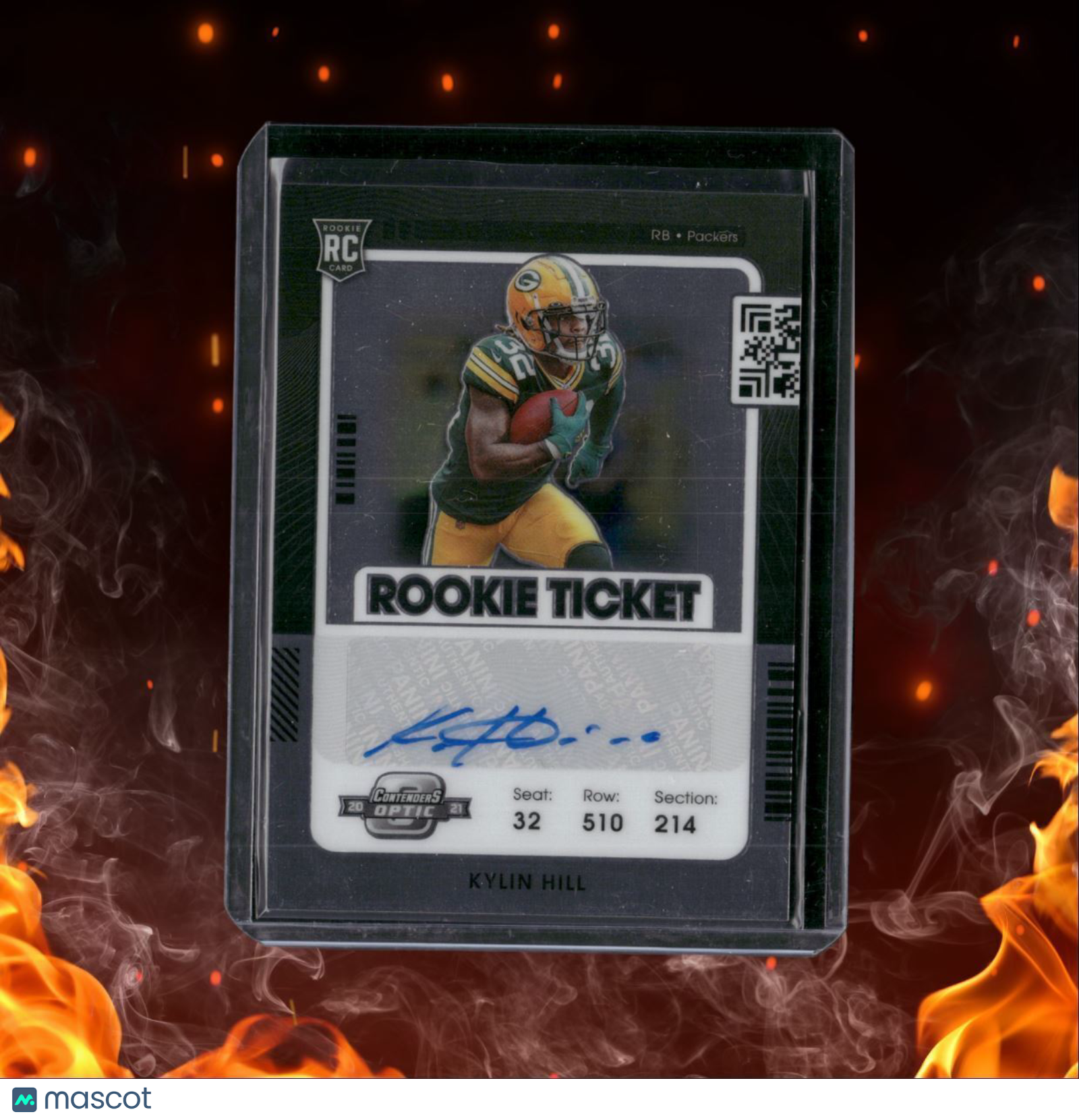 2021 Panini Contenders Optic Kylin Hill Ticket Rookie Auto #195