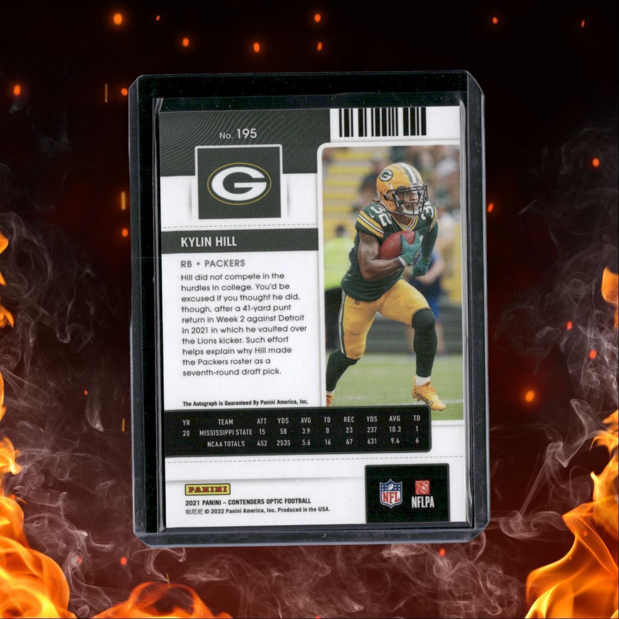 2021 Panini Contenders Optic Kylin Hill Ticket Rookie Auto #195
