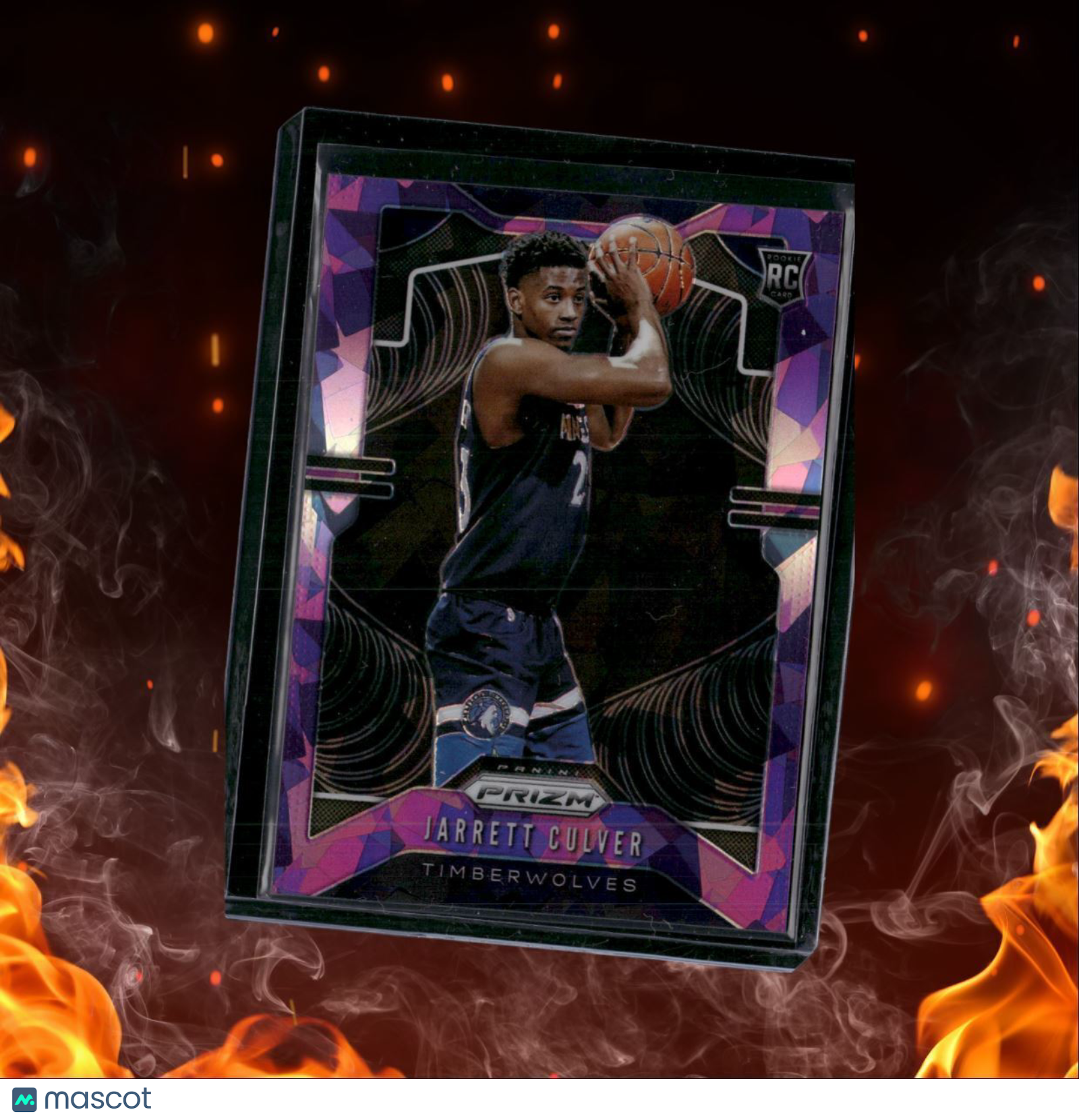 2019-20 Panini Prizm Jarrett Culver Purple Cracked Ice Prizm Rookie 123/149 #252