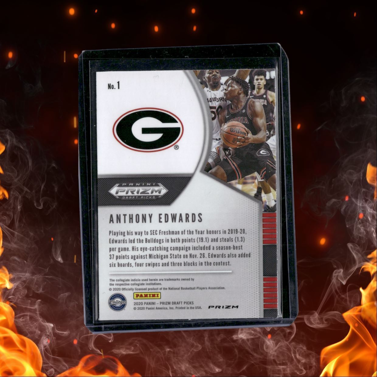 2020-21 Panini Prizm Draft Picks Anthony Edwards Green Prizm Rookie #1