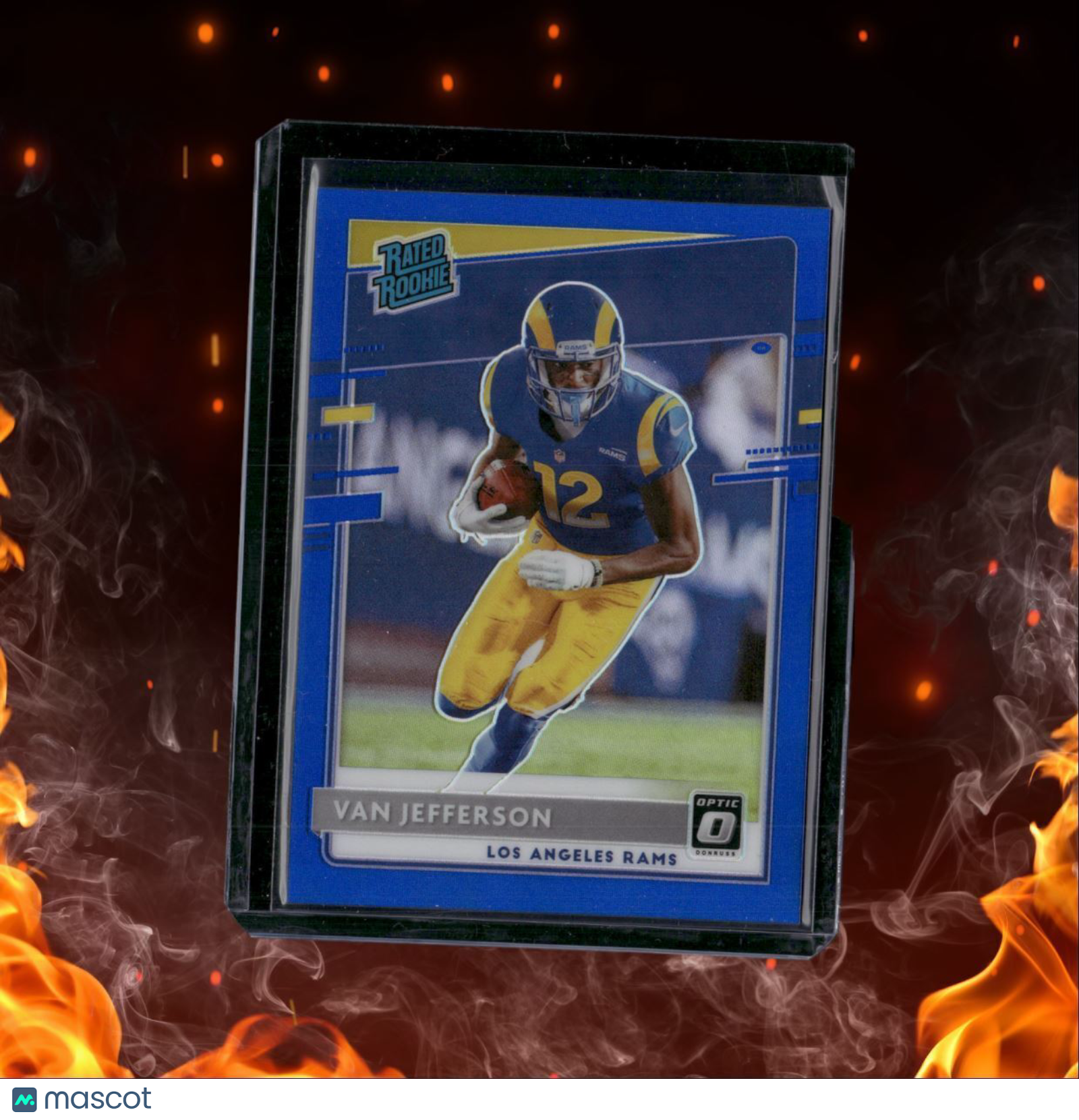 2020 Donruss Optic Van Jefferson Blue Prizm Rated Rookie 169/179 #176