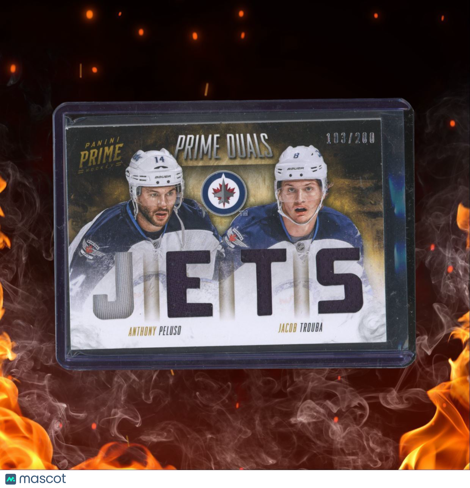 2013-14 Panini Prime Anthony Peluso / Jacob Trouba Duals Jersey 103/200 #D-PT