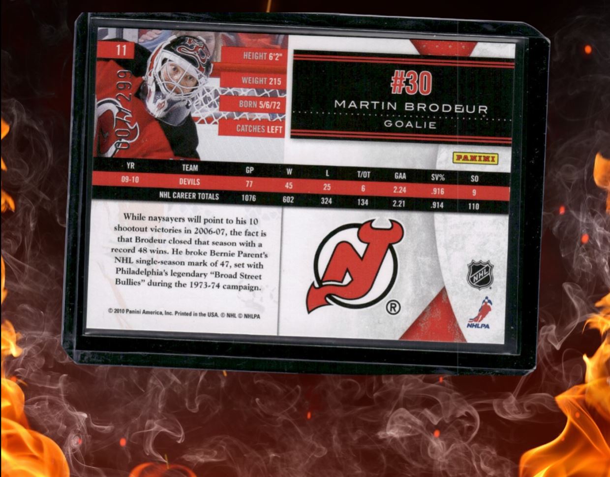 2010-11 Panini Limited Martin Brodeur 007/299 #11