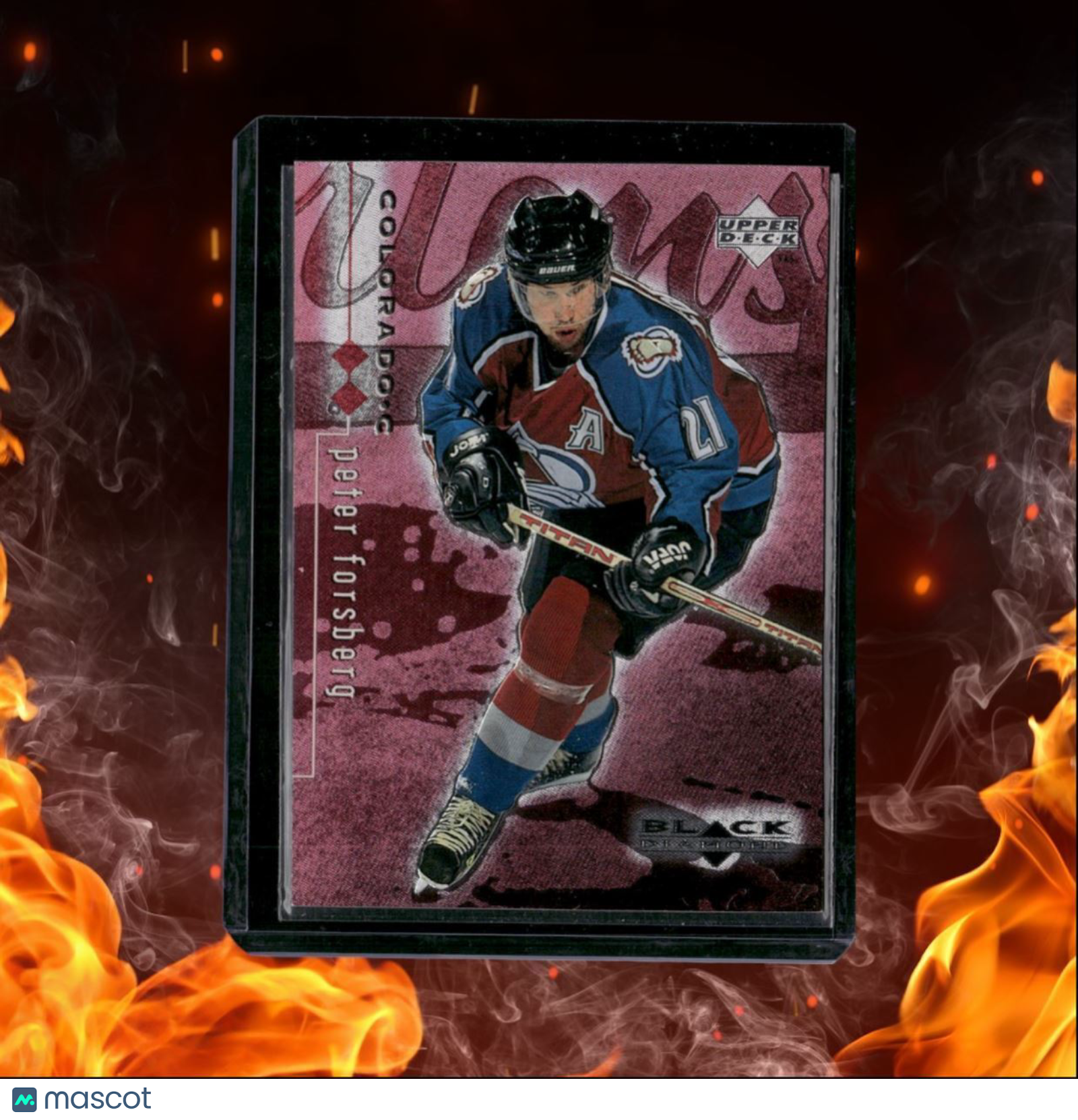 1998-99 Upper Deck Black Diamond Peter Forsberg Red 0608/2000 #21