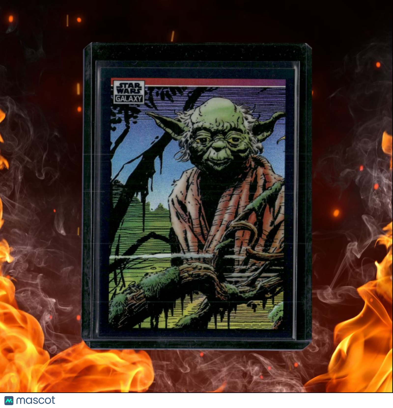 2022 Topps Star Wars Galaxy Yoda On Dagobah Refractor #32