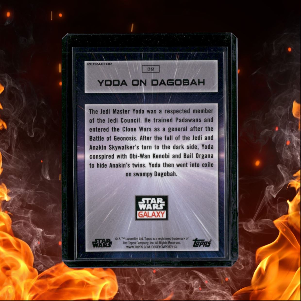 2022 Topps Star Wars Galaxy Yoda On Dagobah Refractor #32