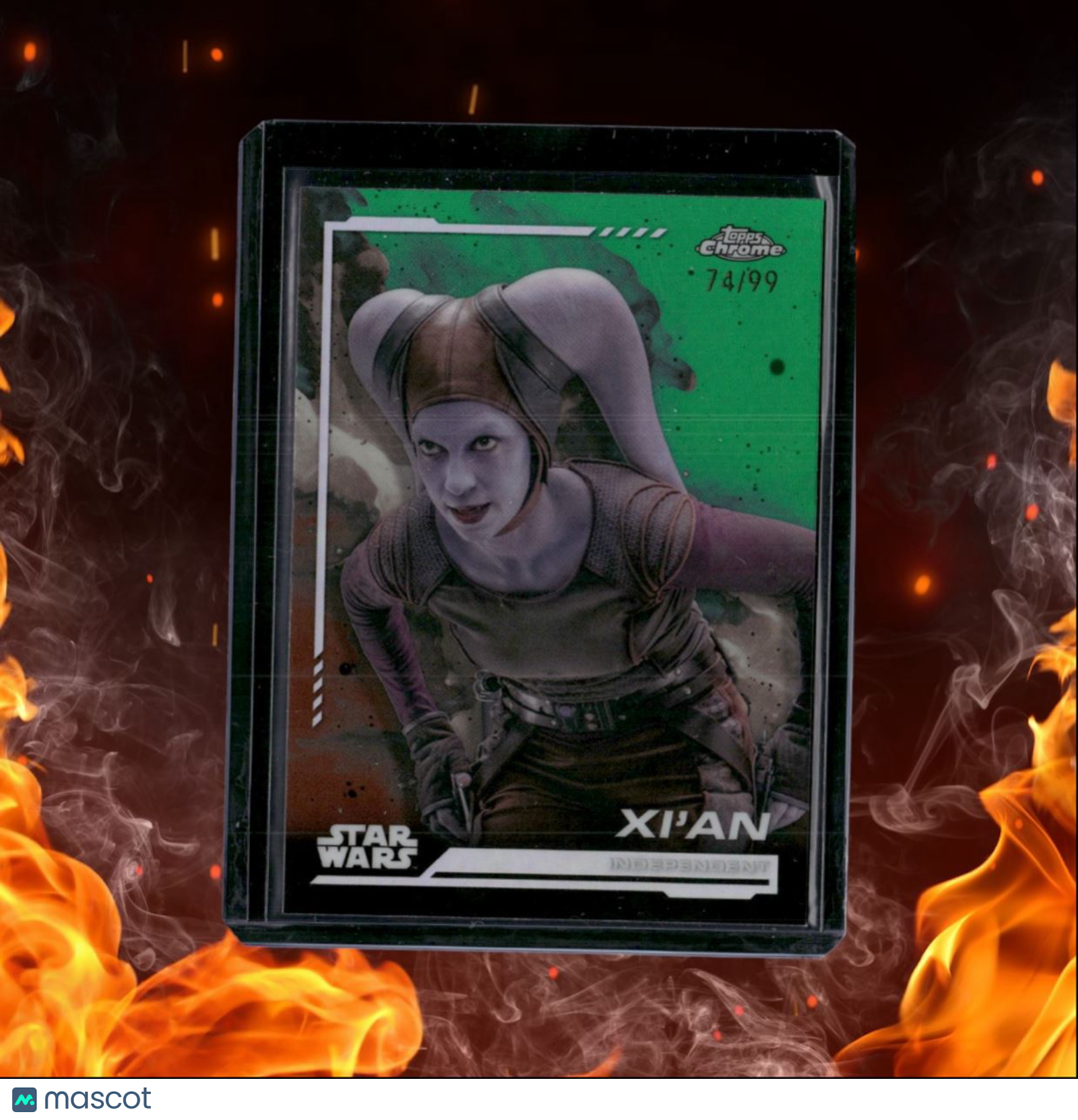 2024 Topps Chrome Star Wars Xi'an Kashyyyk Green Refractor 74/99 #59