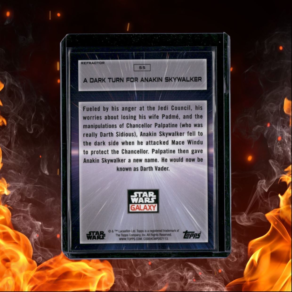 2022 Topps Star Wars Galaxy A Dark Turn For Anakin Skywalker Refractor #55