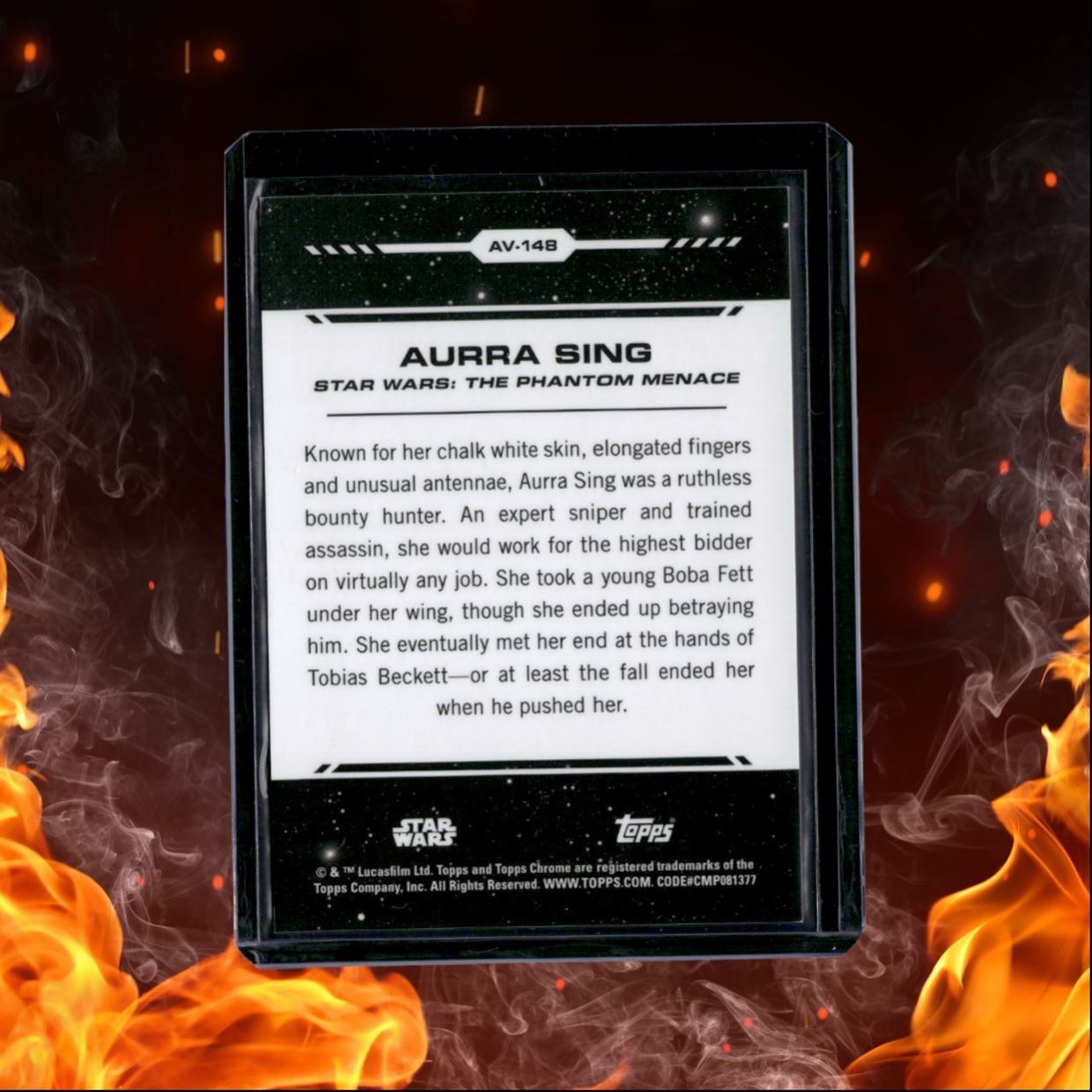 2024 Topps Chrome Star Wars Aurra Sing Aurebesh Variations 24/99 #AV-148