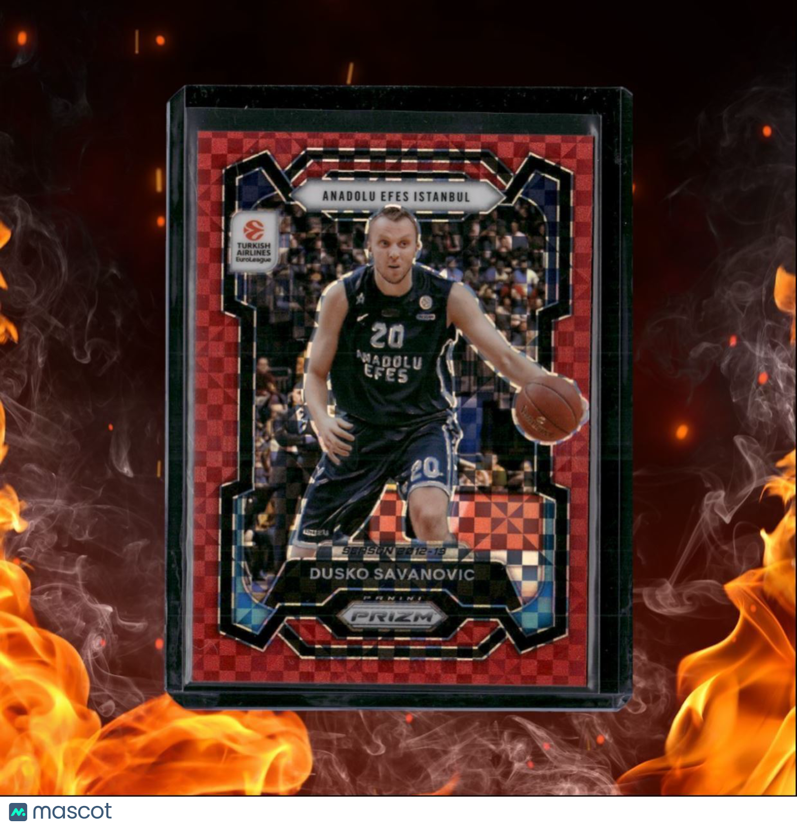 2023-24 Panini Prizm Euroleague Dusko Savanovic Orange Checkerboard Prizm 53/75