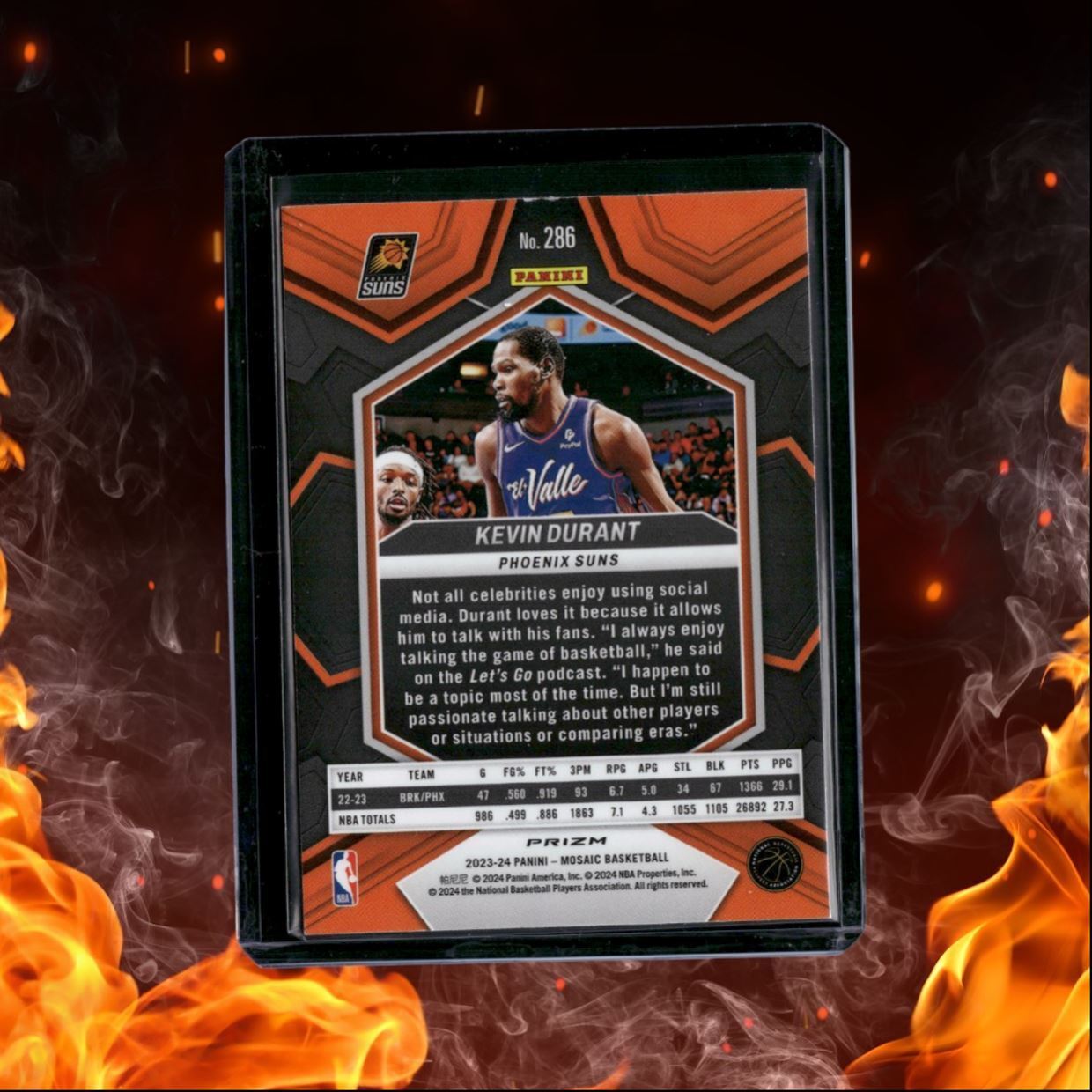 2023-24 Panini Mosaic Kevin Durant Mosaic Prizm #286