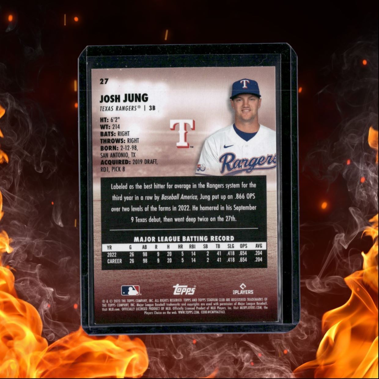 2023 Topps Stadium Club Josh Jung Red Rookie #27