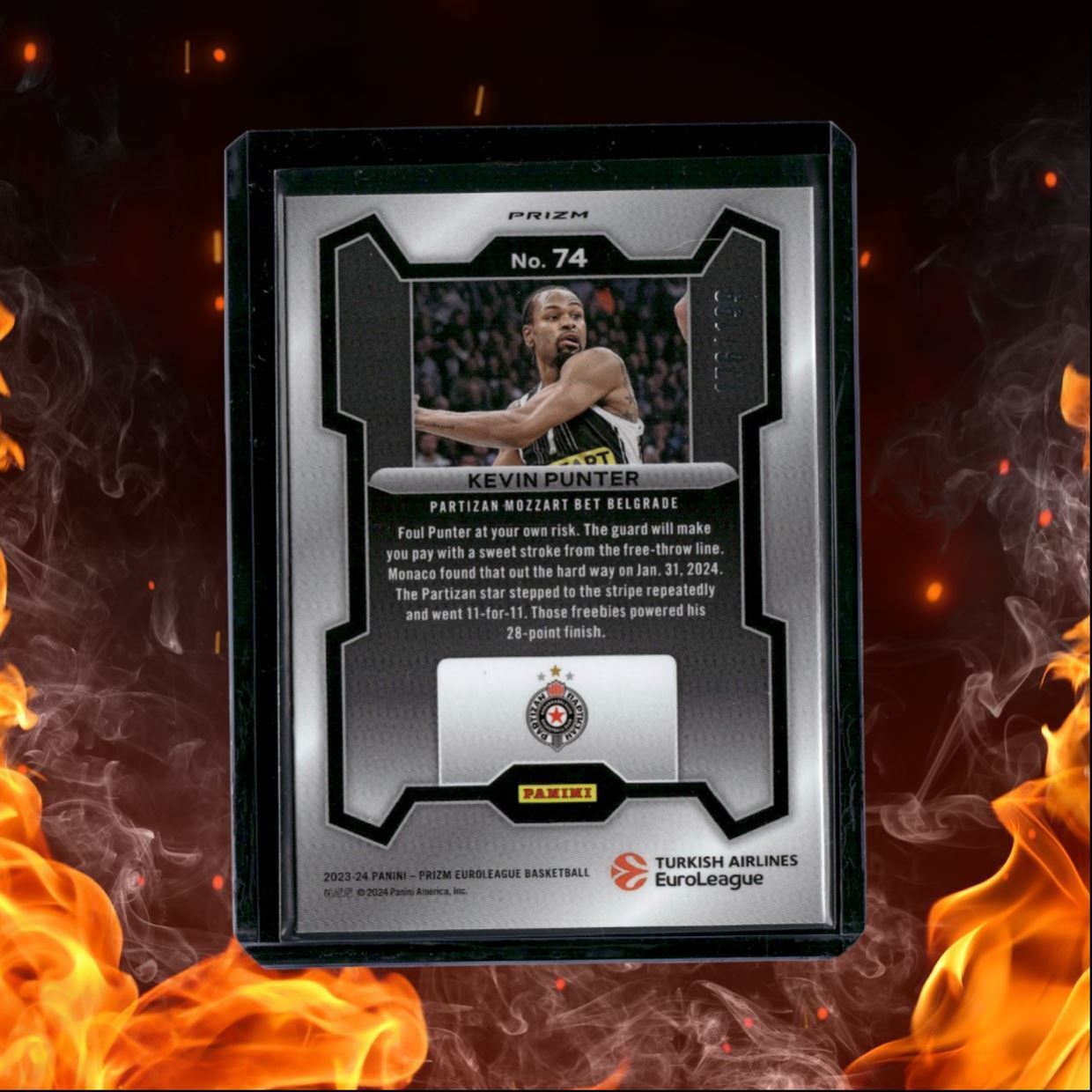 2023-24 Panini Prizm Euroleague Kevin Punter Blue Prizm 176/199 #74