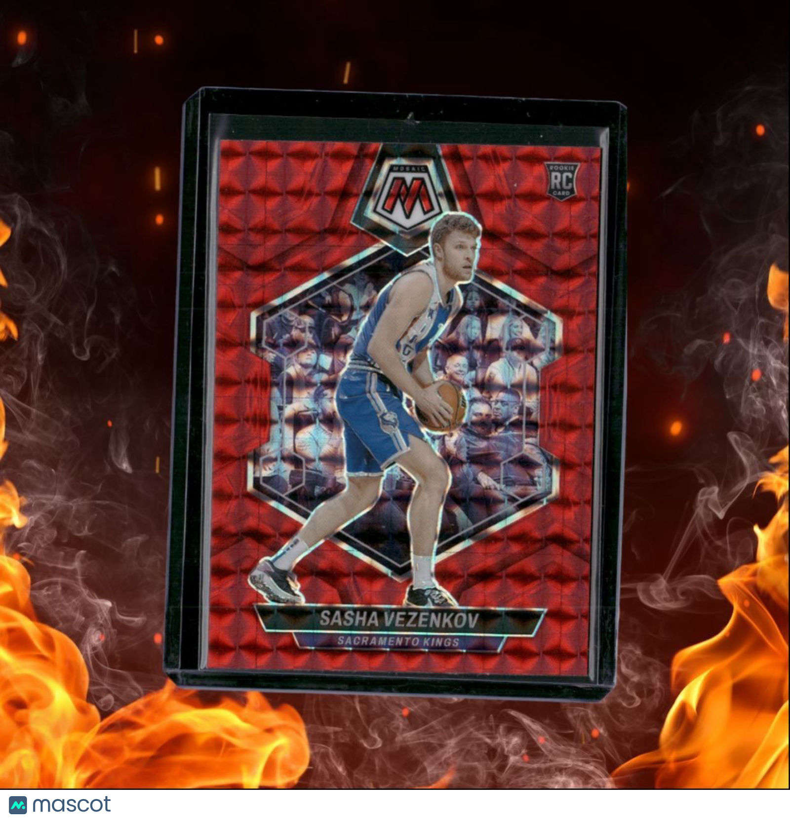2023-24 Panini Mosaic Sasha Vezenkov Red Mosaic Prizm Rookie #236