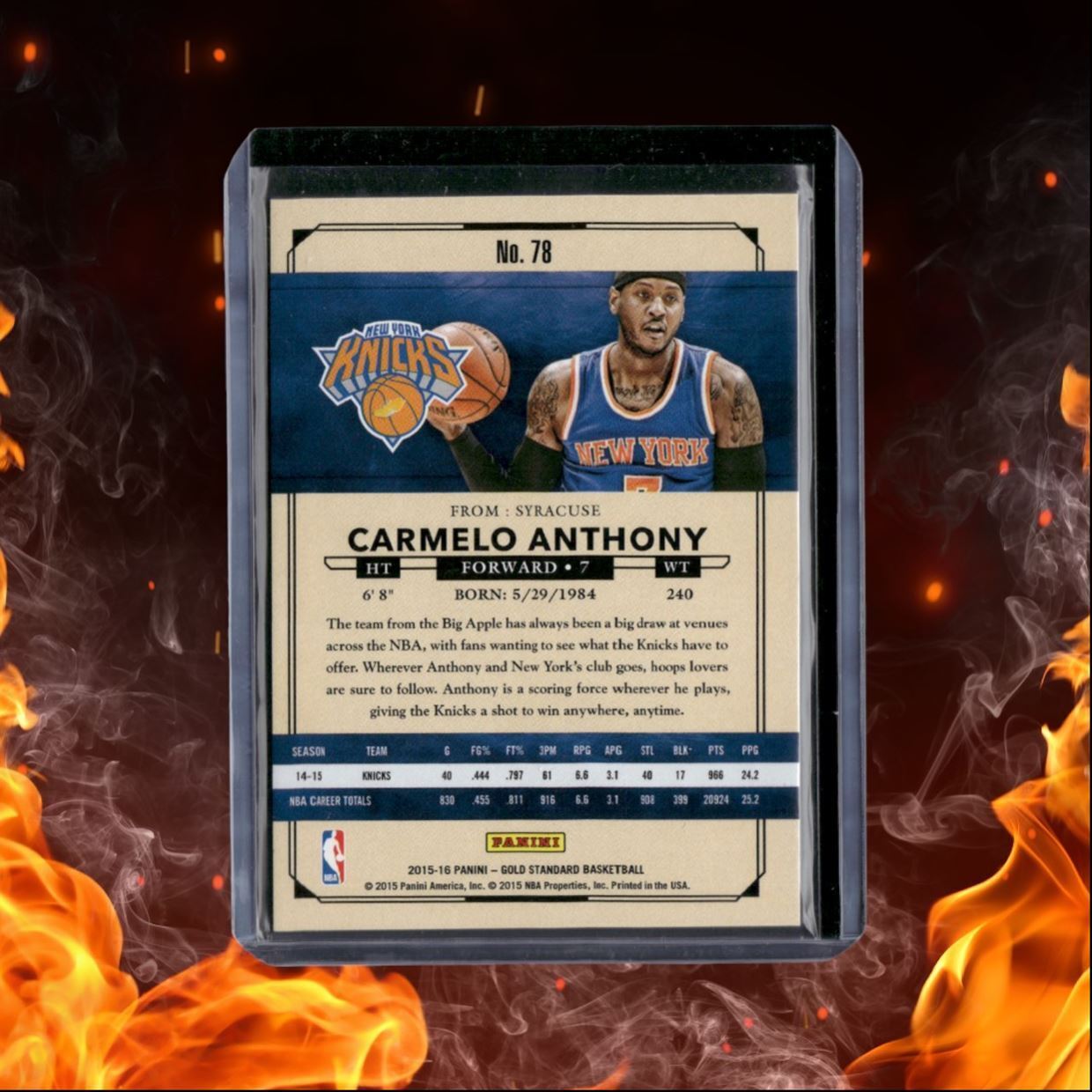 2015-16 Panini Gold Standard Carmelo Anthony 151/299 #78