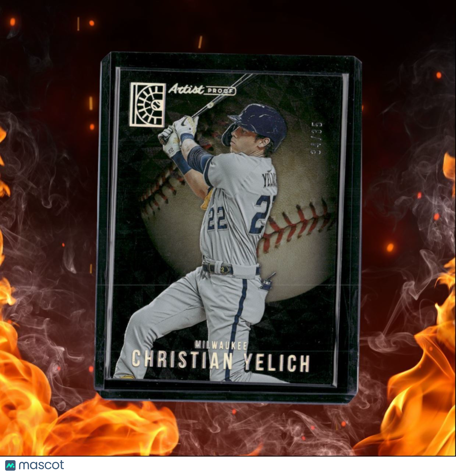 2022 Panini Capstone Christian Yelich Artist Proof 34/35 #162