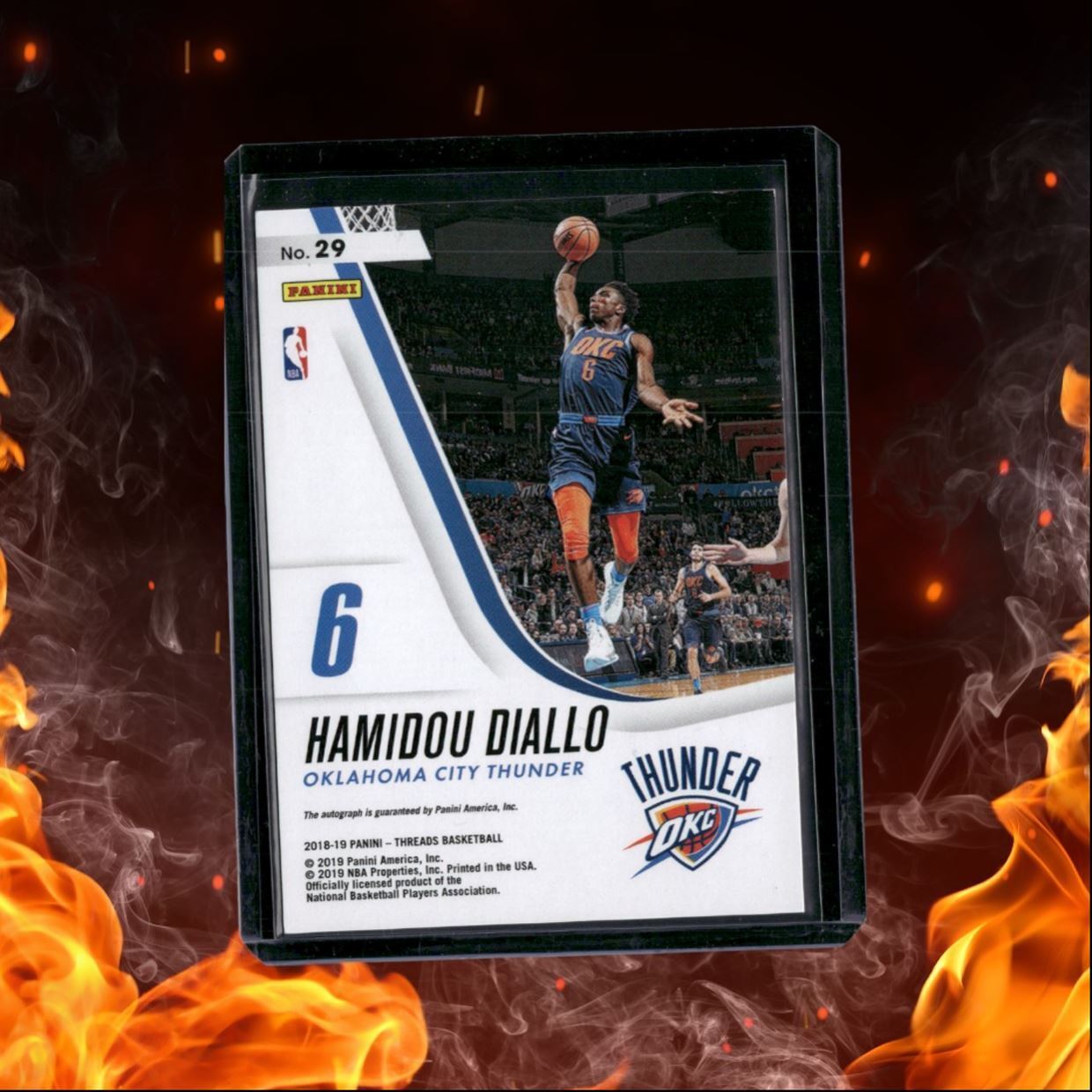 2018-19 Panini Threads Hamidou Diallo Signatures Rookie Auto #29