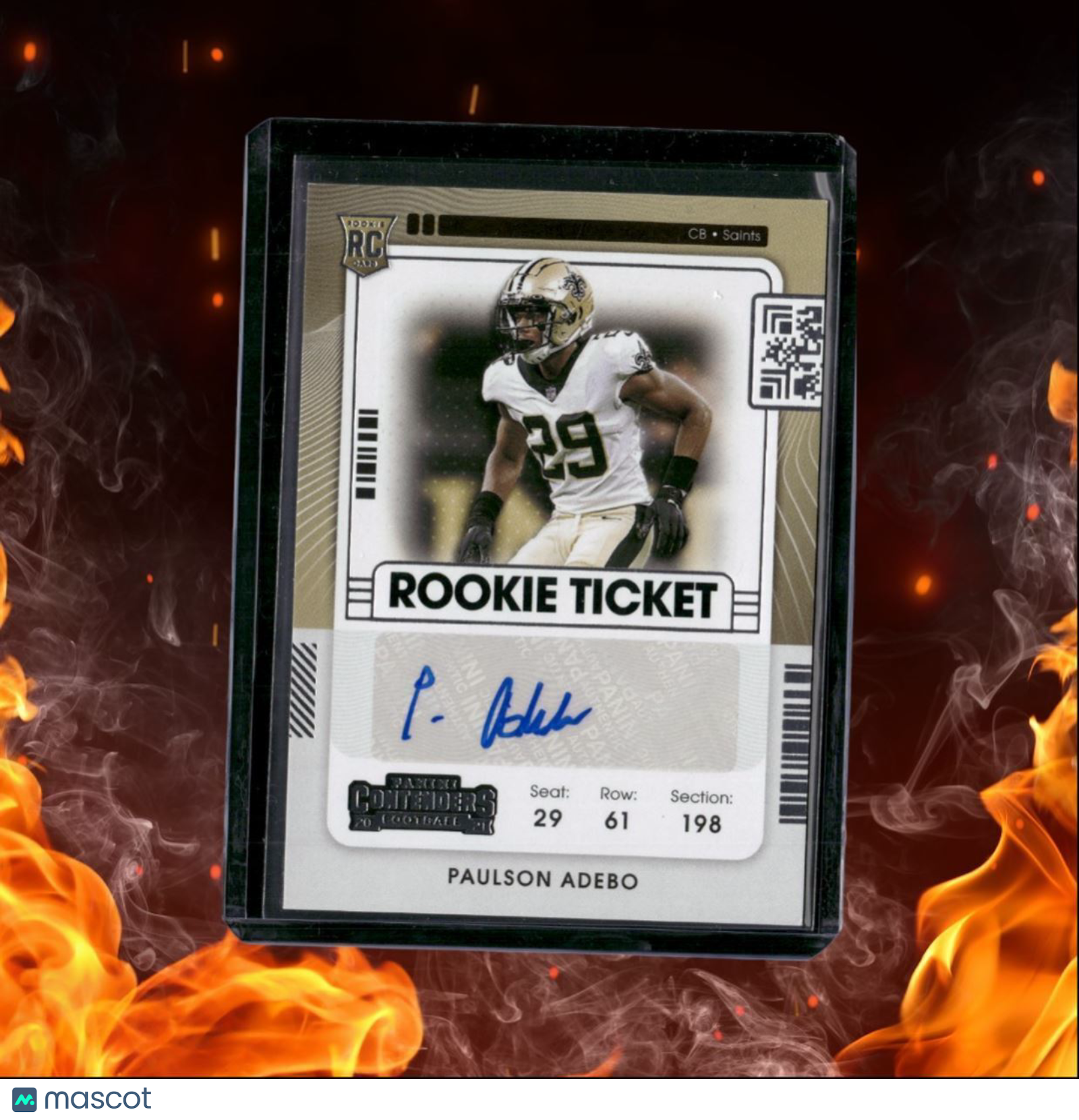 2021 Panini Contenders Paulson Adebo Ticket Rookie Auto #182
