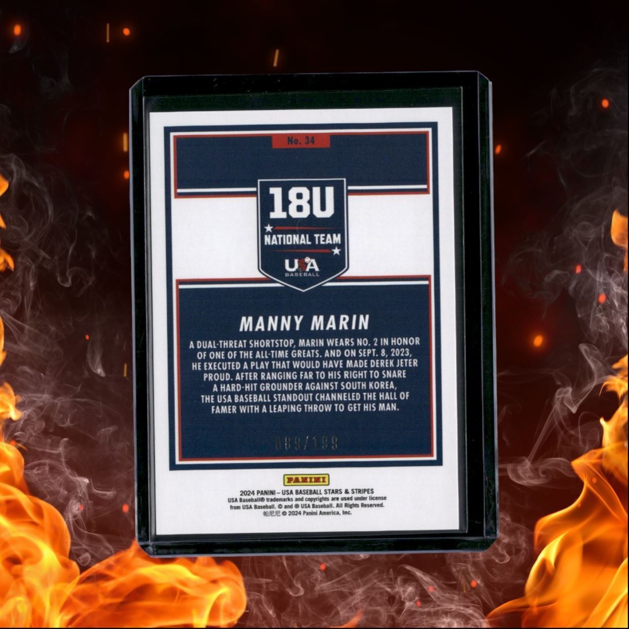 2024 Panini USA Stars & Stripes Manny Marin Red 089/199 #34
