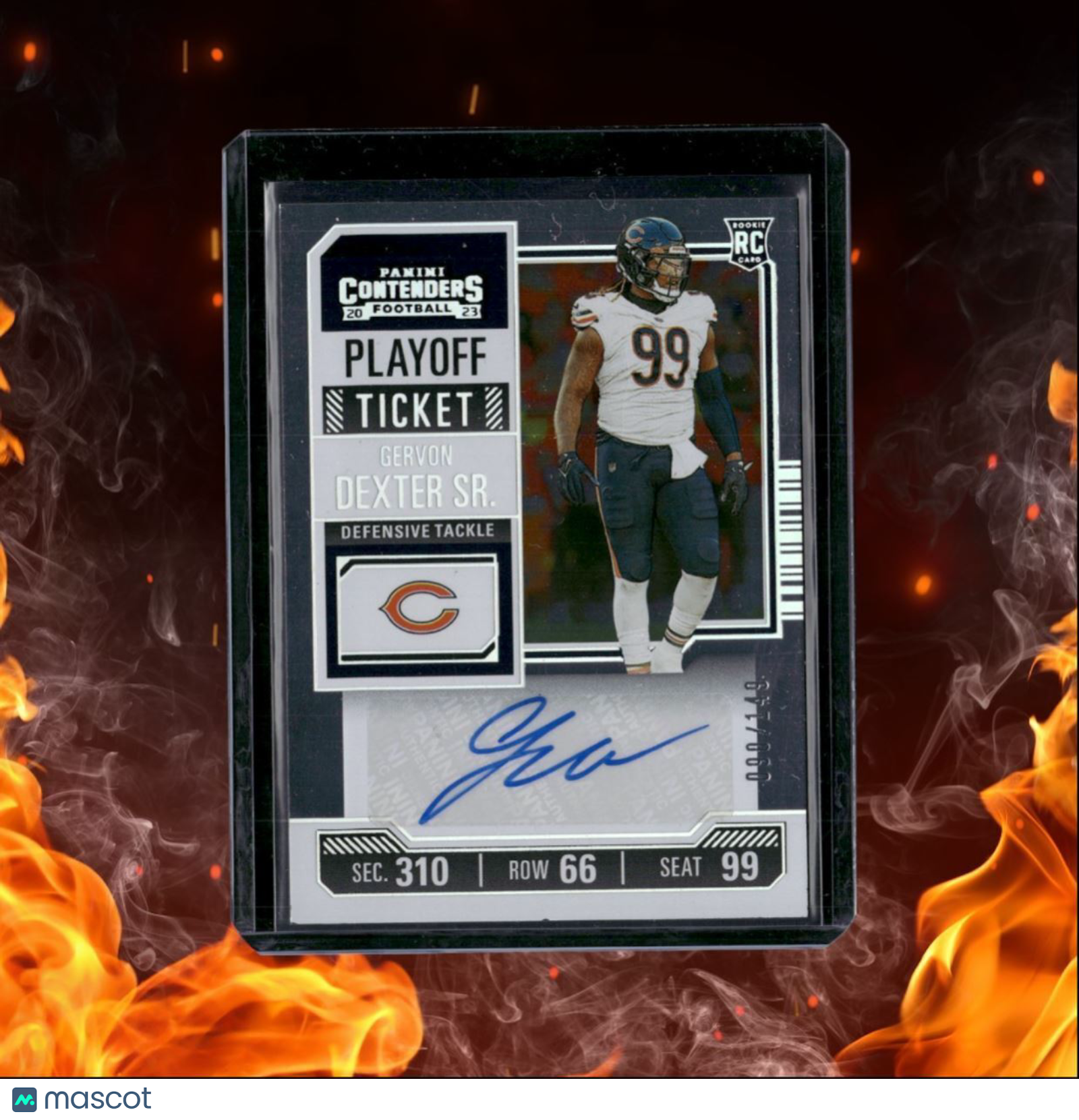 2023 Panini Contenders Gervon Dexter Sr. Playoff Ticket Variation Rookie Auto